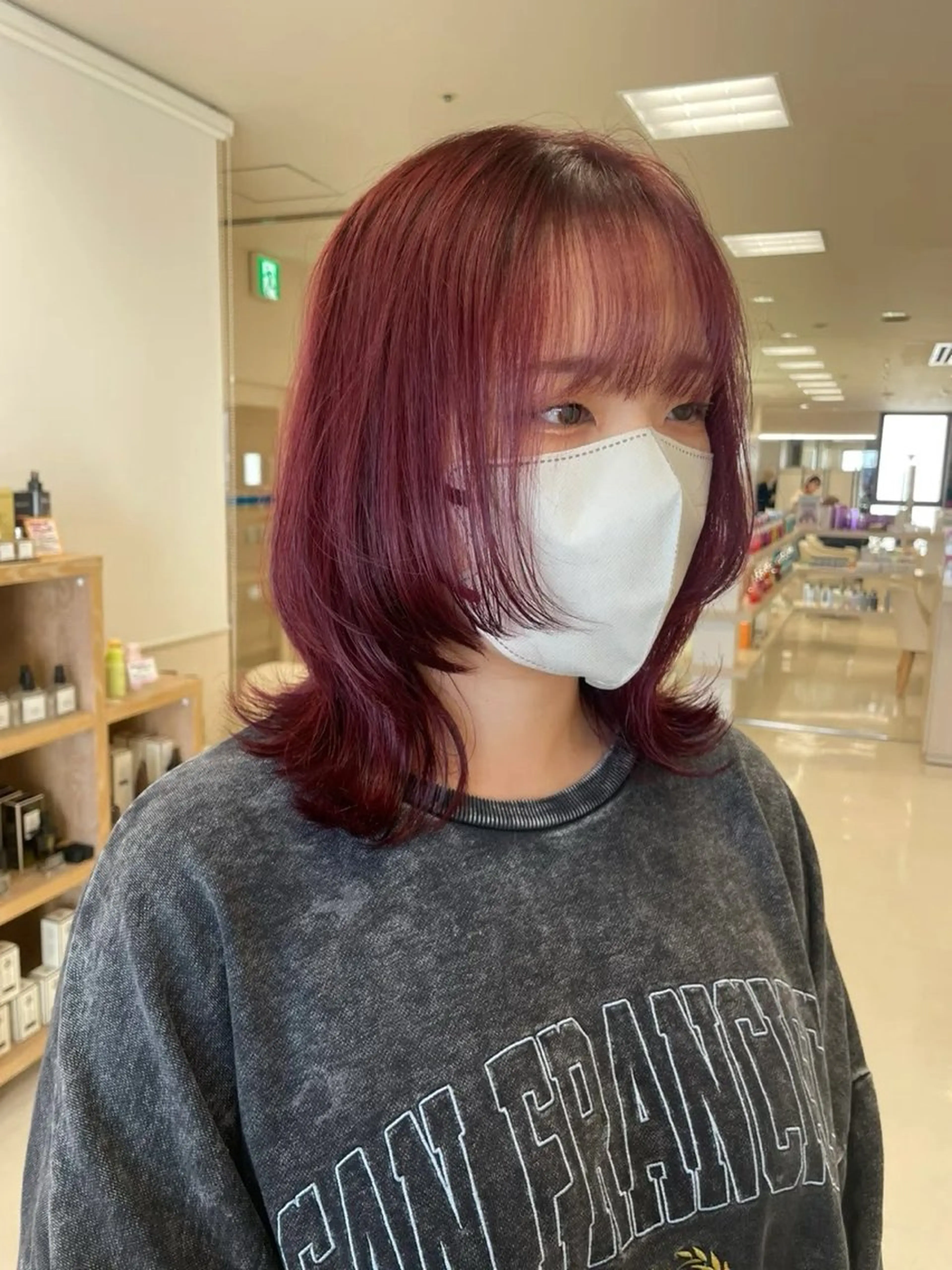 ミディアム カラー パーマ 🍒KIKUCHI KANAE🍒のヘアスタイル