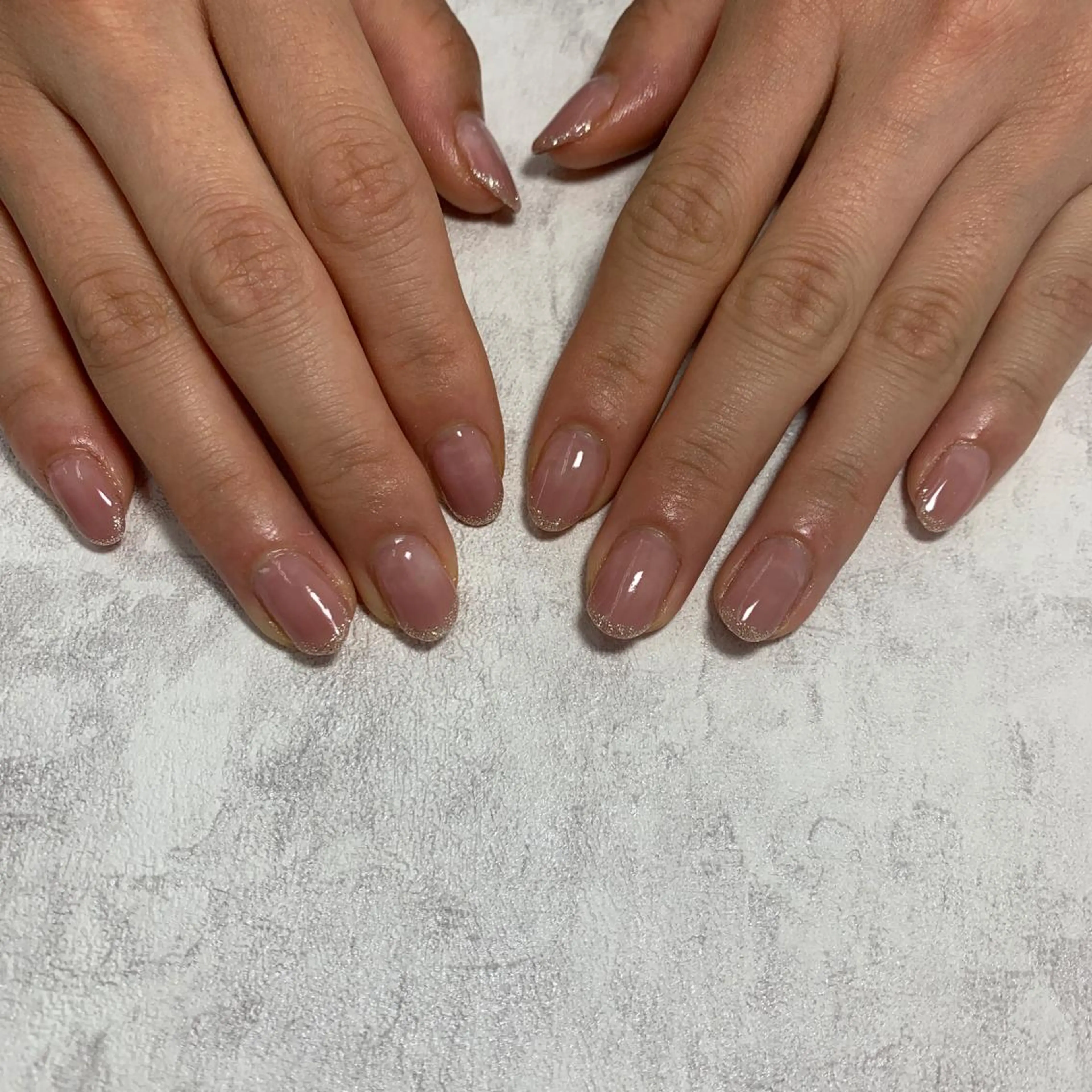 ネイル フレンチネイル ラメ(グリッター) Li aile eye&nailのネイルデザイン