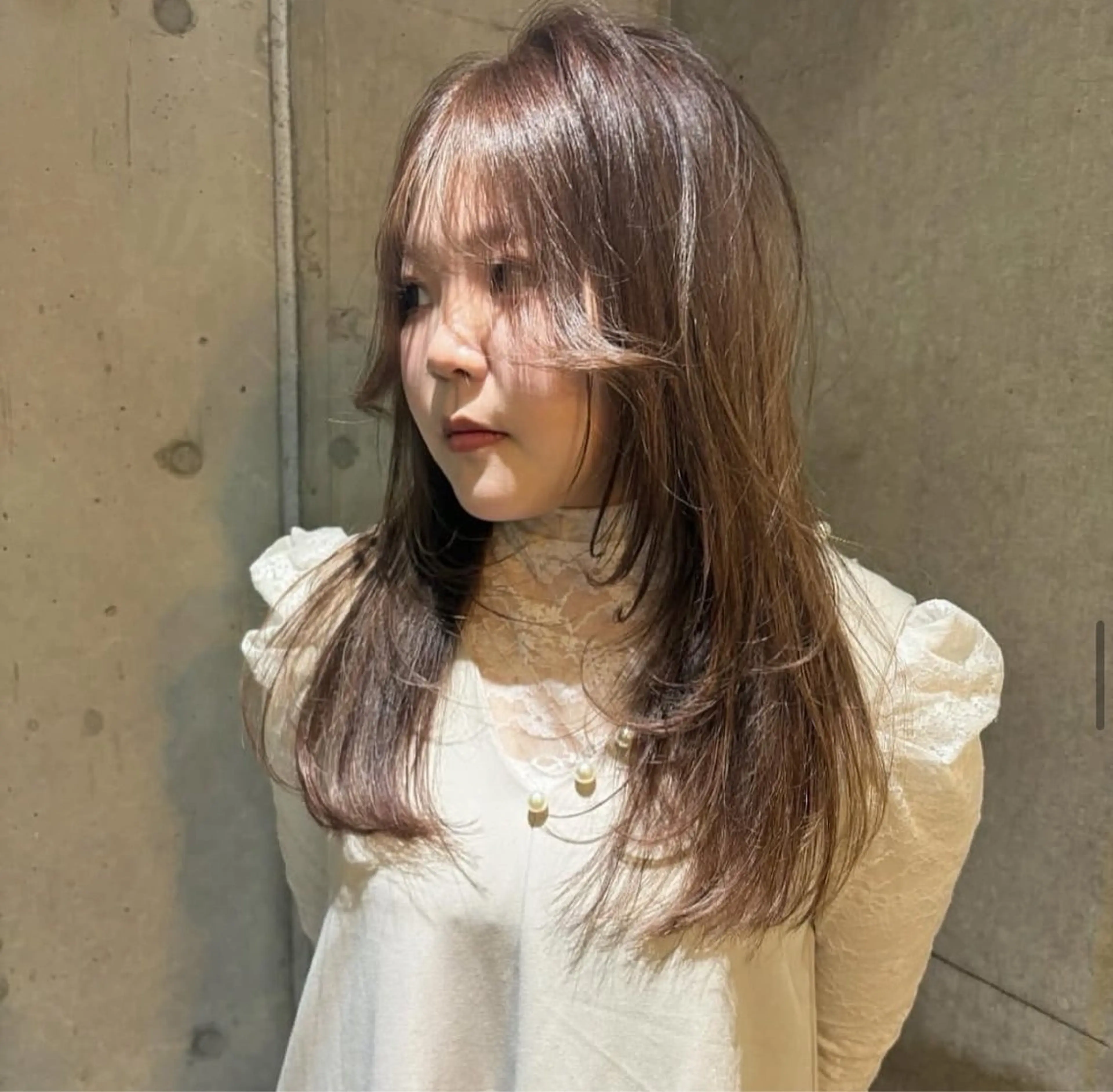 セミロング カラー パーマ ヘアアレンジ メンズ キッズ ヘアカラー デザインパーマ ハイライトIkumiのヘアスタイル