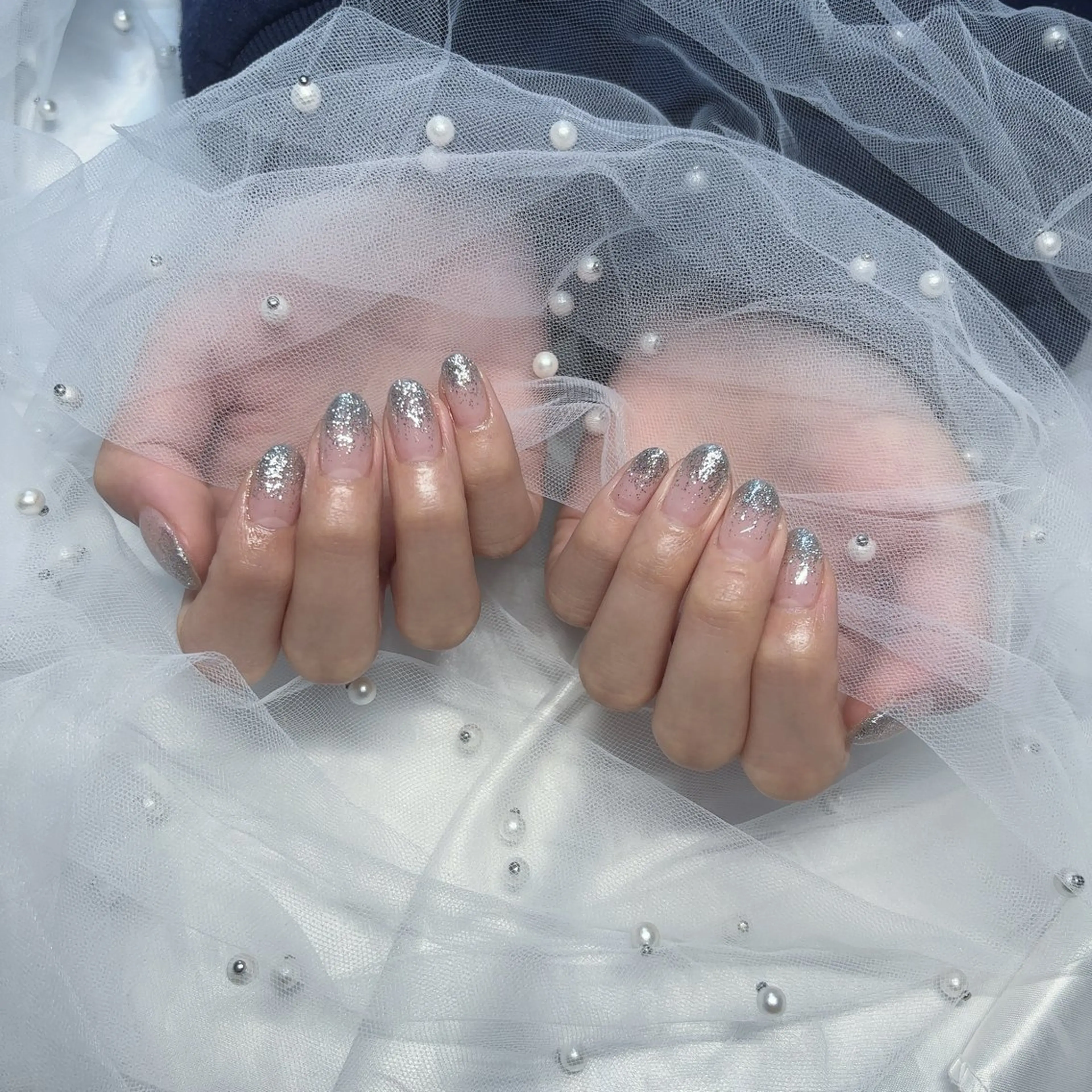 ネイル グラデーション ラメ(グリッター) ラメグラデーション ハンドネイル 京橋/ Lance nail Minaのネイルデザイン