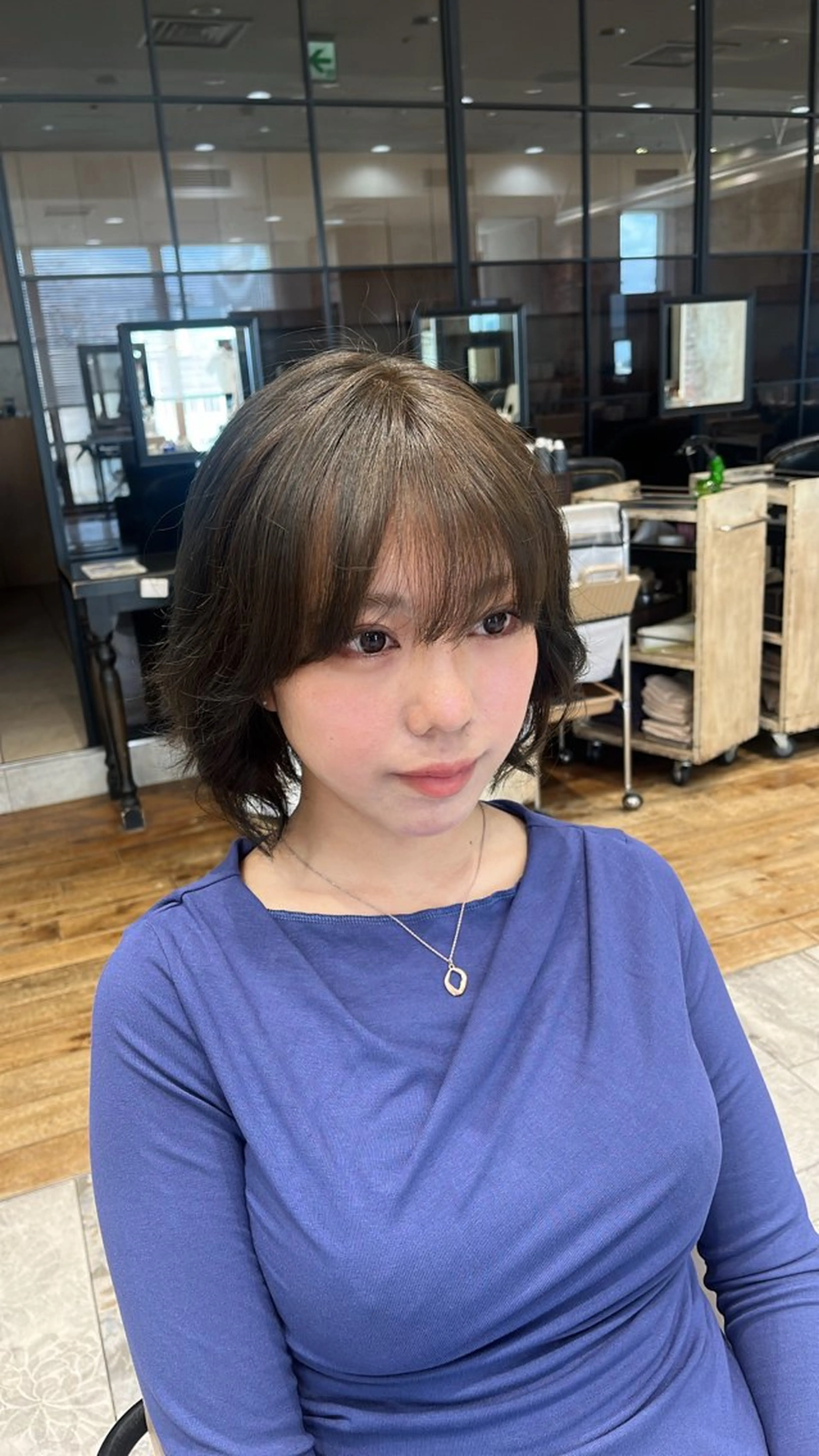 ショート カラー グレージュ オリーブグレージュ オリーブグレー ヘアカラー AFLOAT RUVUA所属・縮毛矯正 ✨💕前田さきえのヘアスタイル