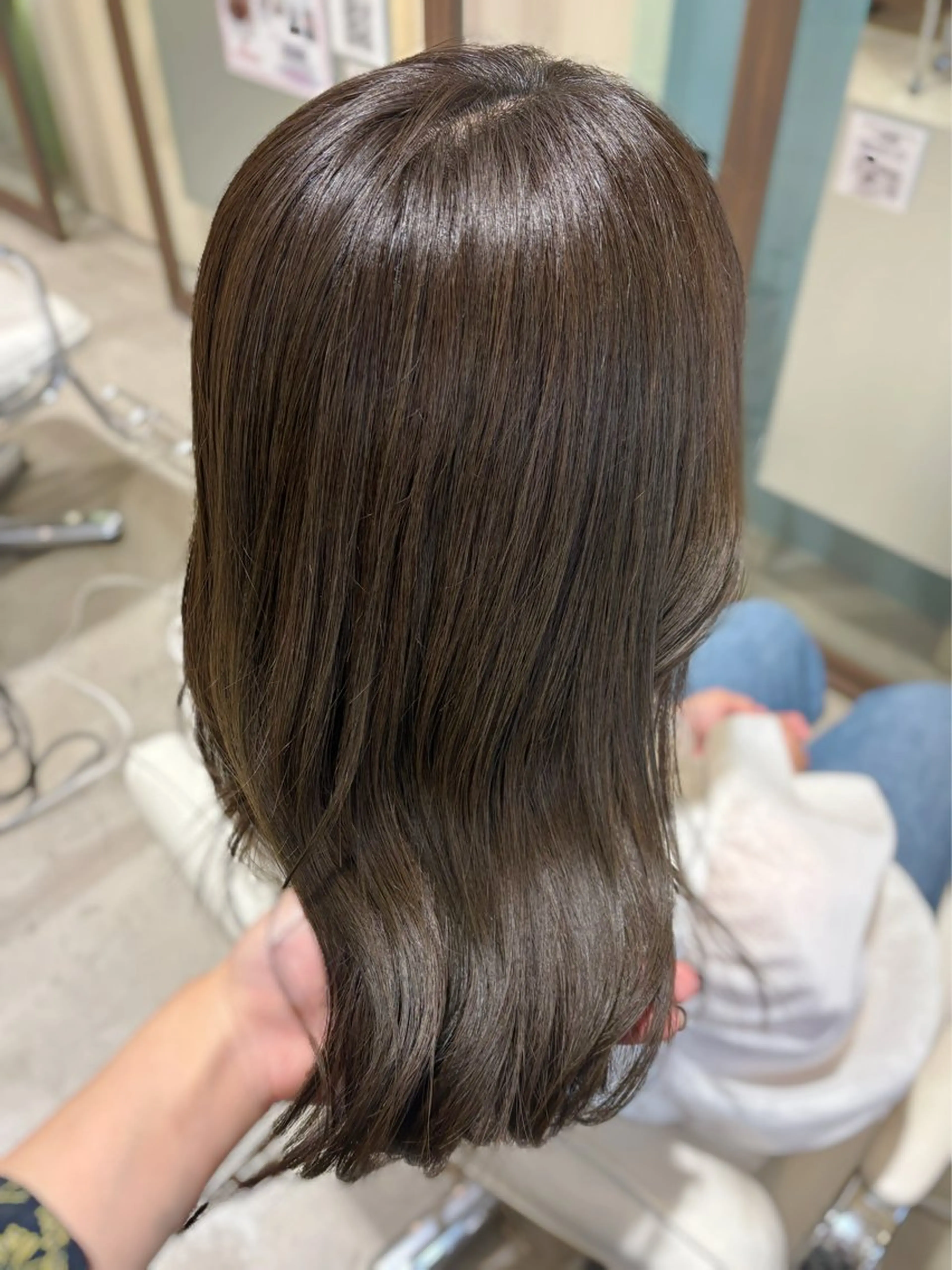 ロング アッシュ ヘアカラー BRANCHÉ 高蔵寺☘️ねねほ☘️のヘアスタイル