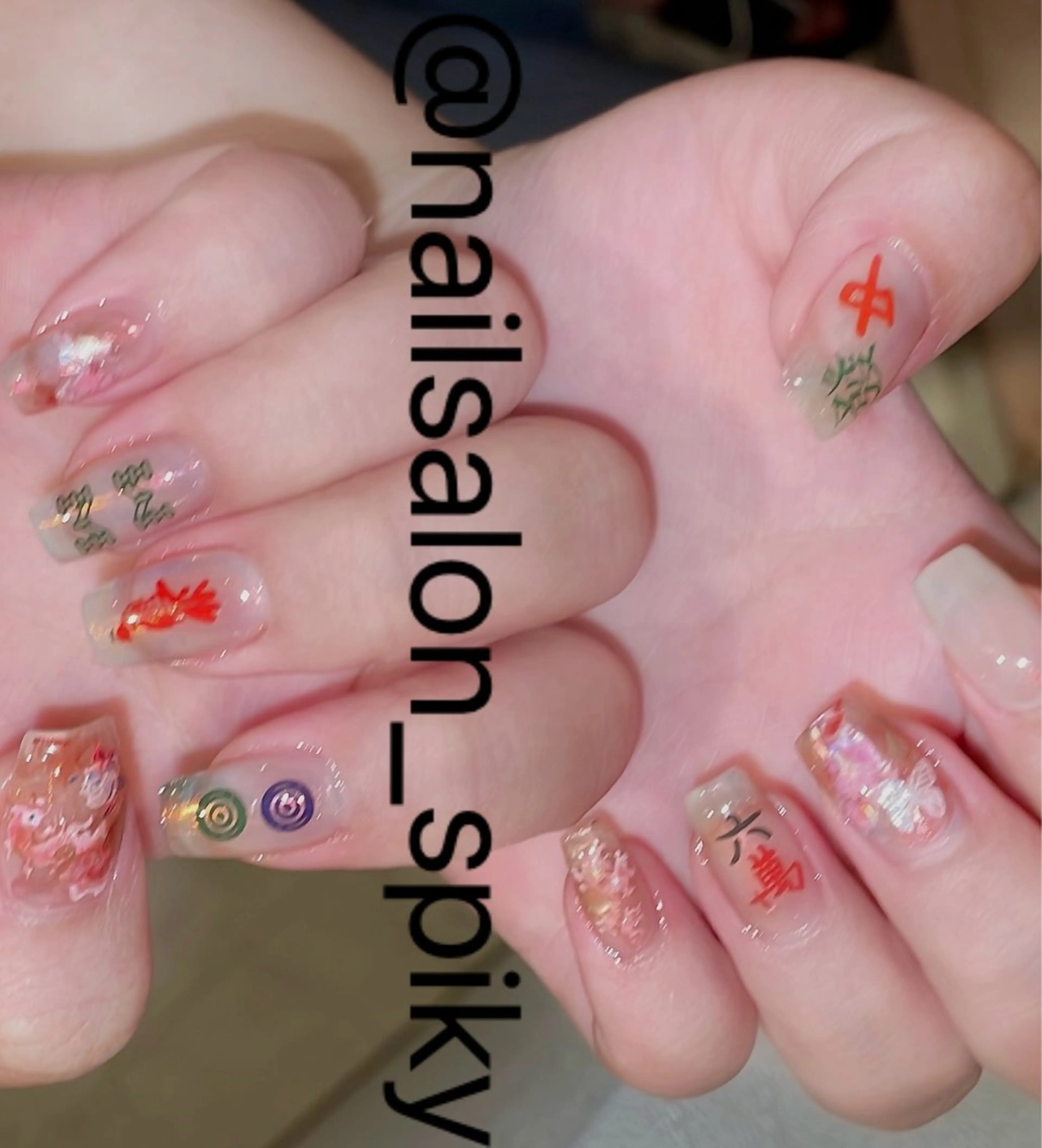 ネイル ハンドネイル Spiky とうげ ふうかのネイルデザイン