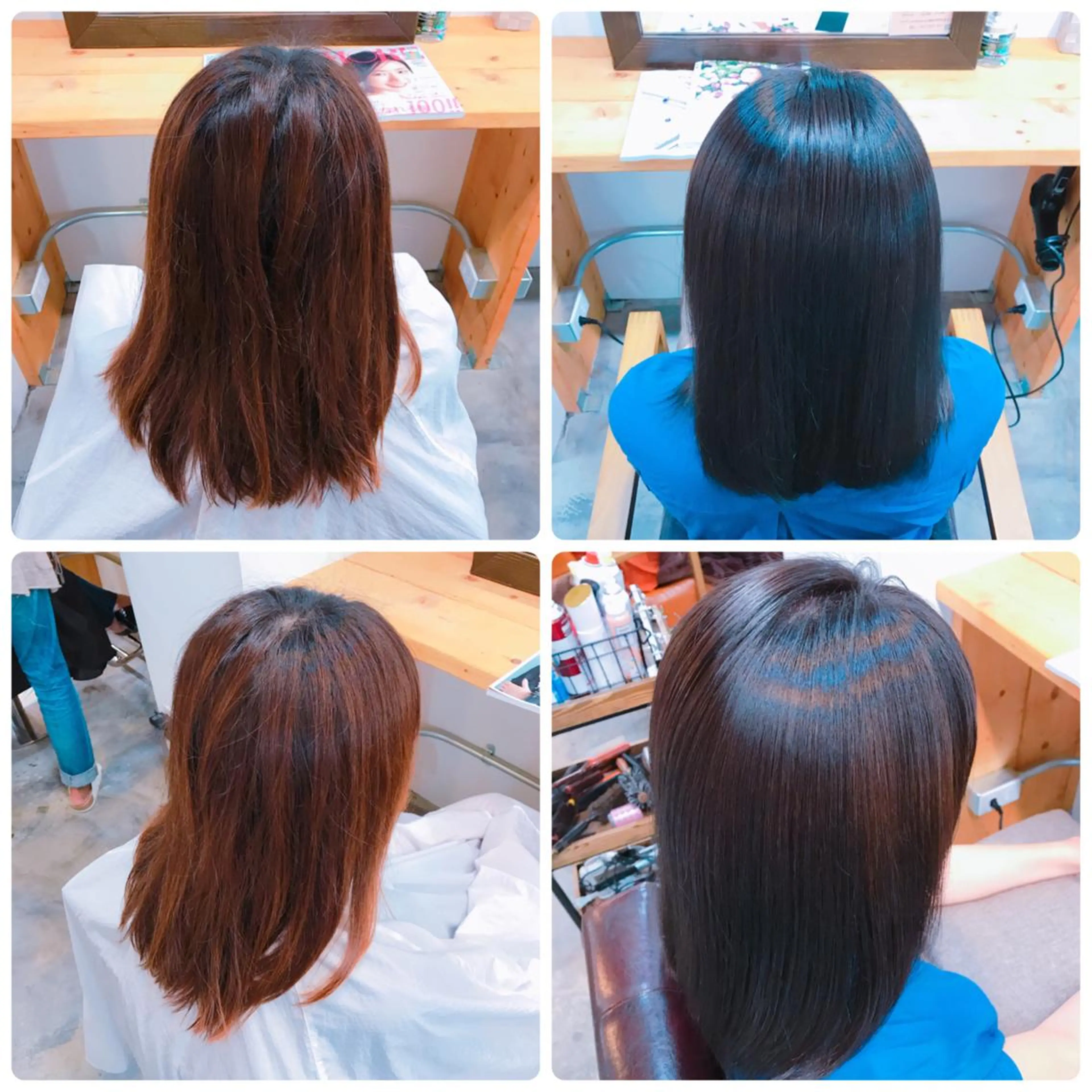 セミロング カラー アディクシーカラー ブルーカラー トリートメント 🌈限定価格🌈 鈴木　瑛輔のヘアスタイル