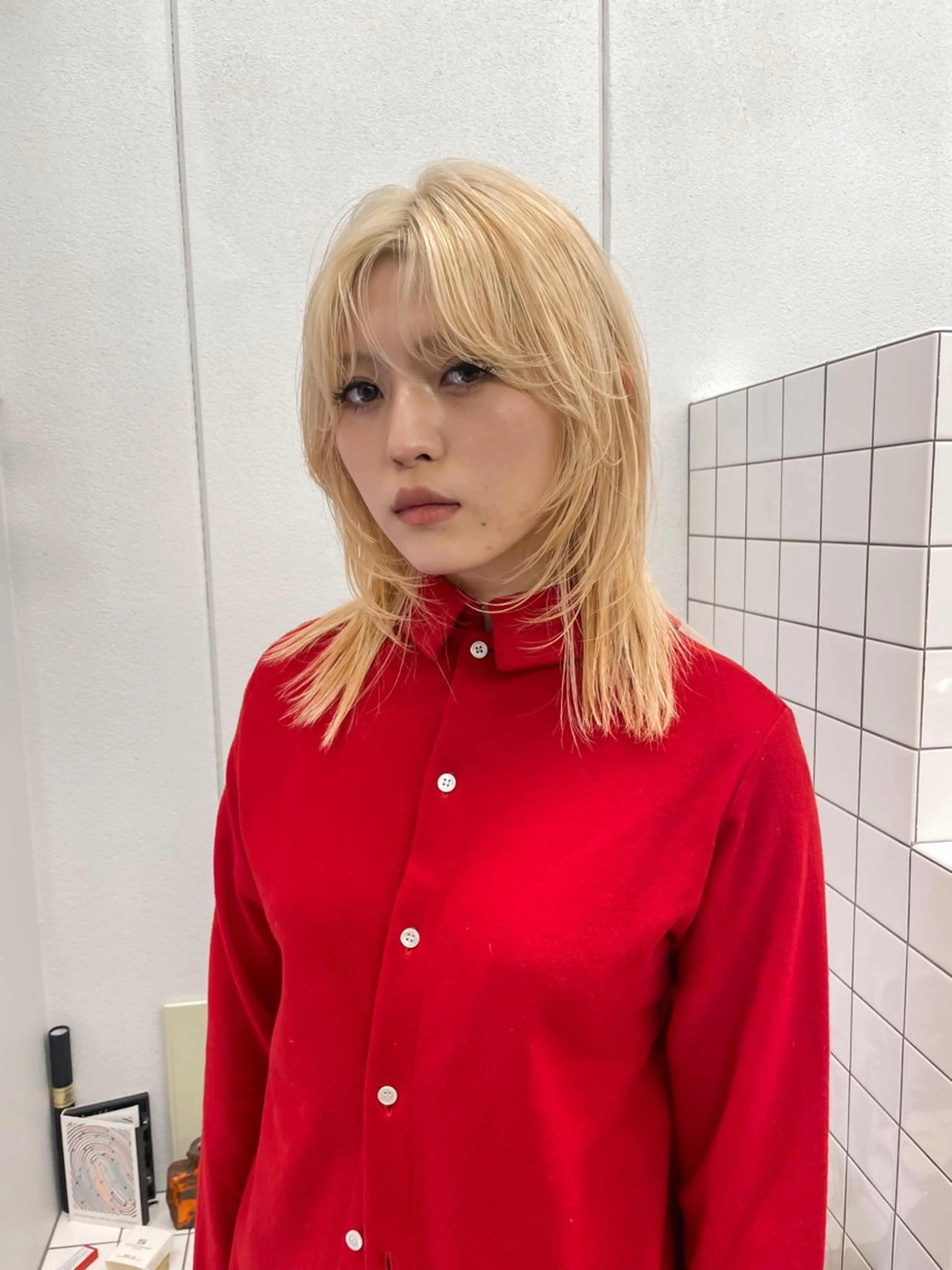セミロング カラー カット ヘアカラー トリートメント 関 京磨のヘアスタイル