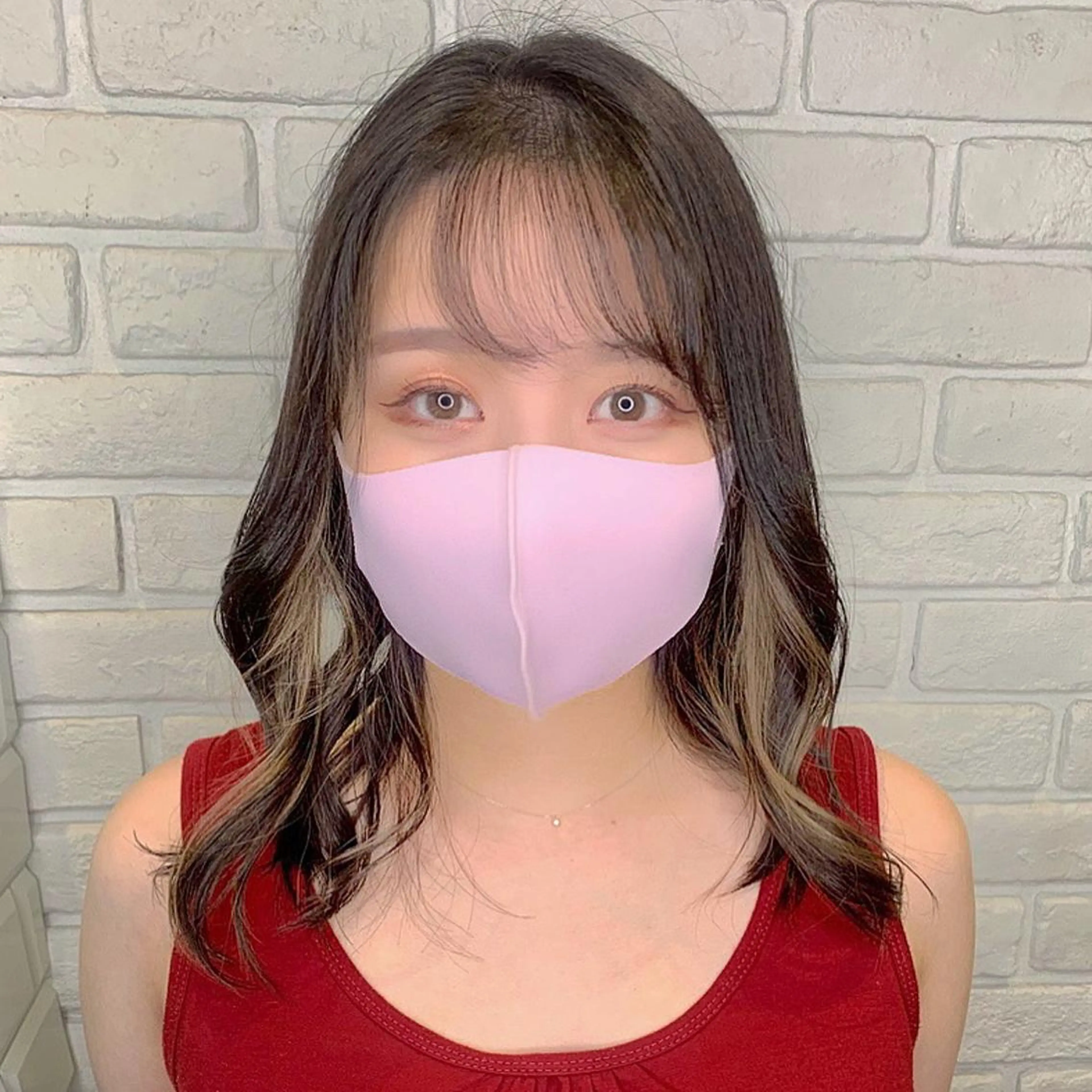 セミロング カラー ヘアアレンジ 髪質改善/縮毛矯正 艶カラー/珠聡のヘアスタイル