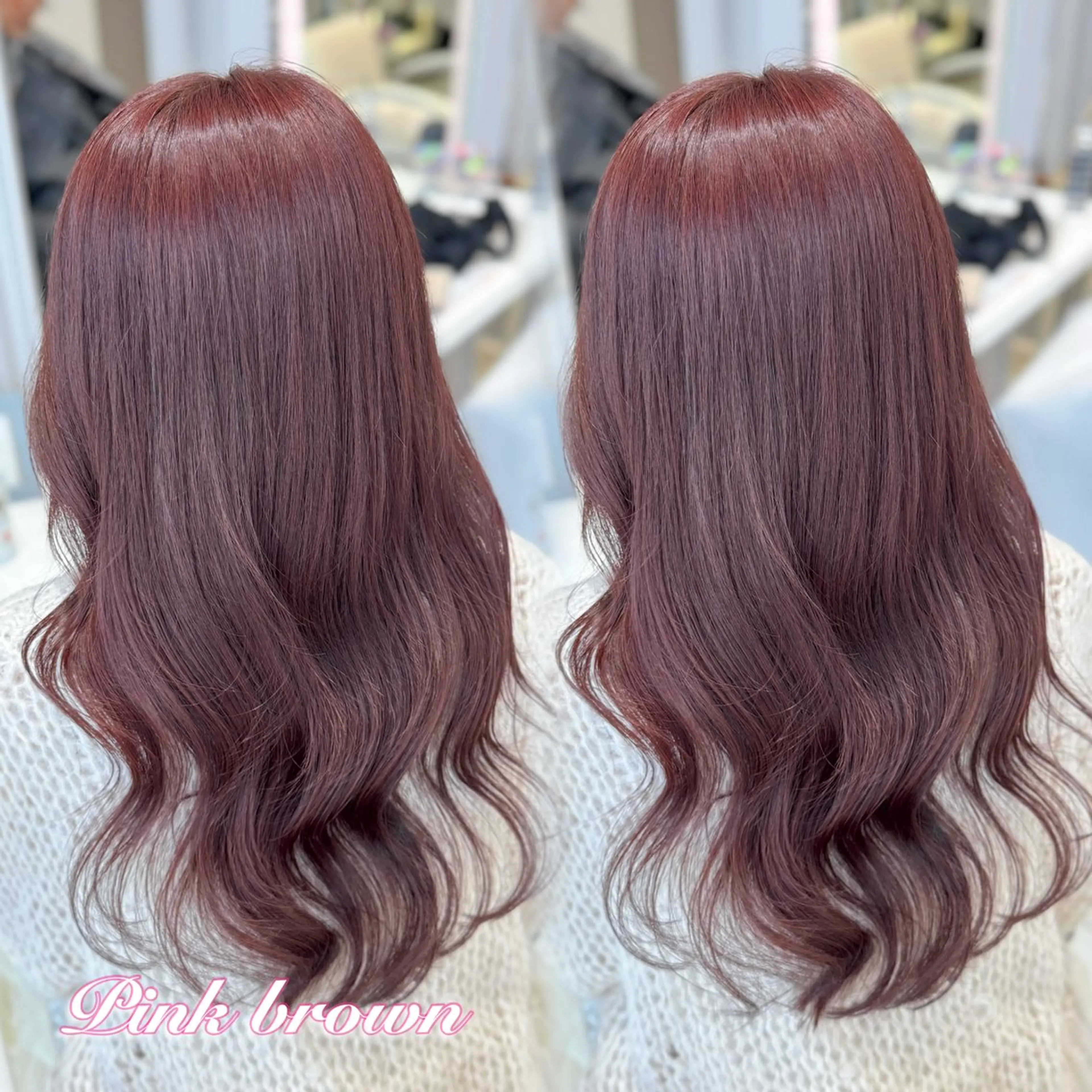 ロング カラー ブラウンカラー ピンクカラー ピンクブラウン ヘアカラー Beleza scelto所属・原宿/ハイトーン/ みずは🎀のヘアスタイル