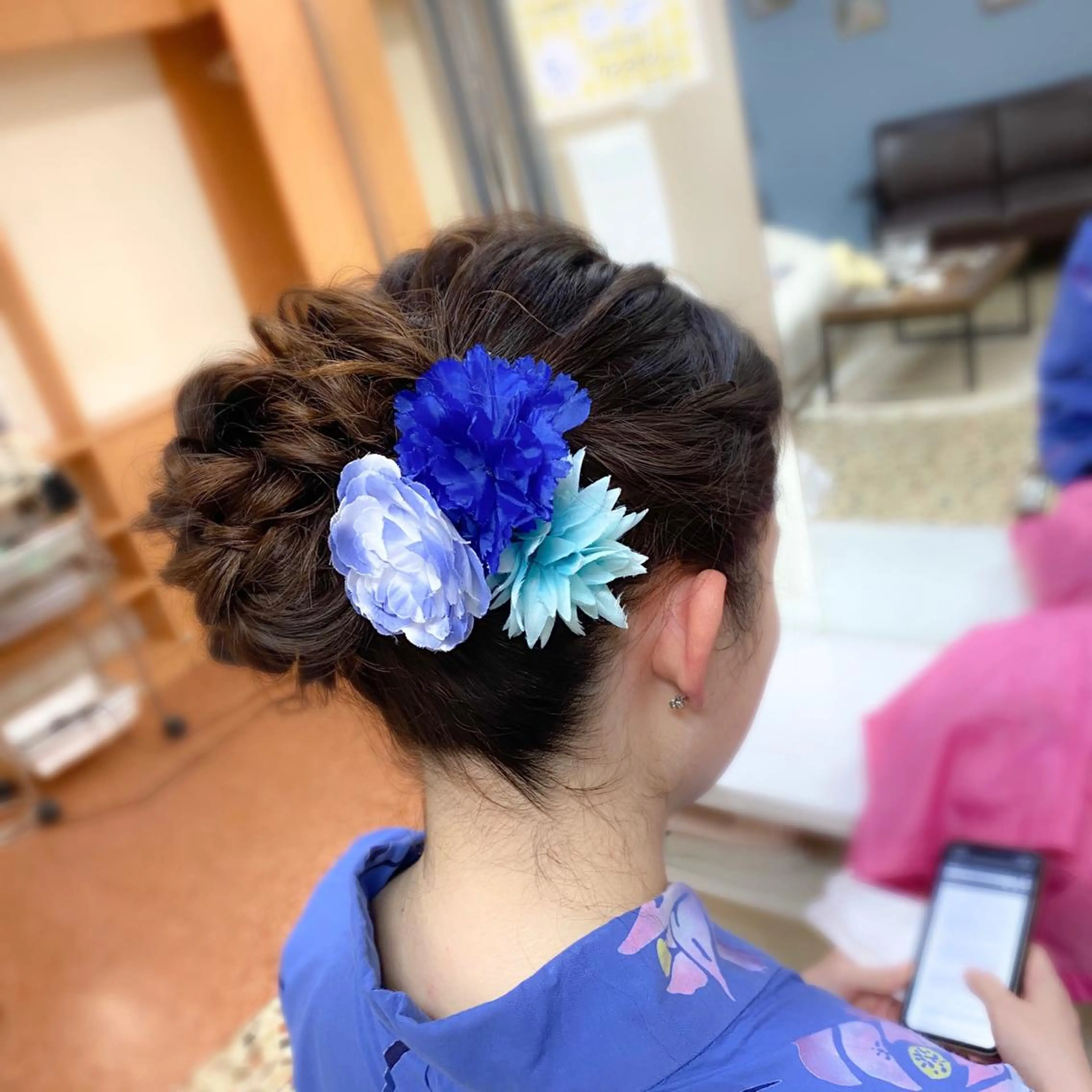 ロング ヘアアレンジ ヘアセット 竹野 実優のヘアスタイル