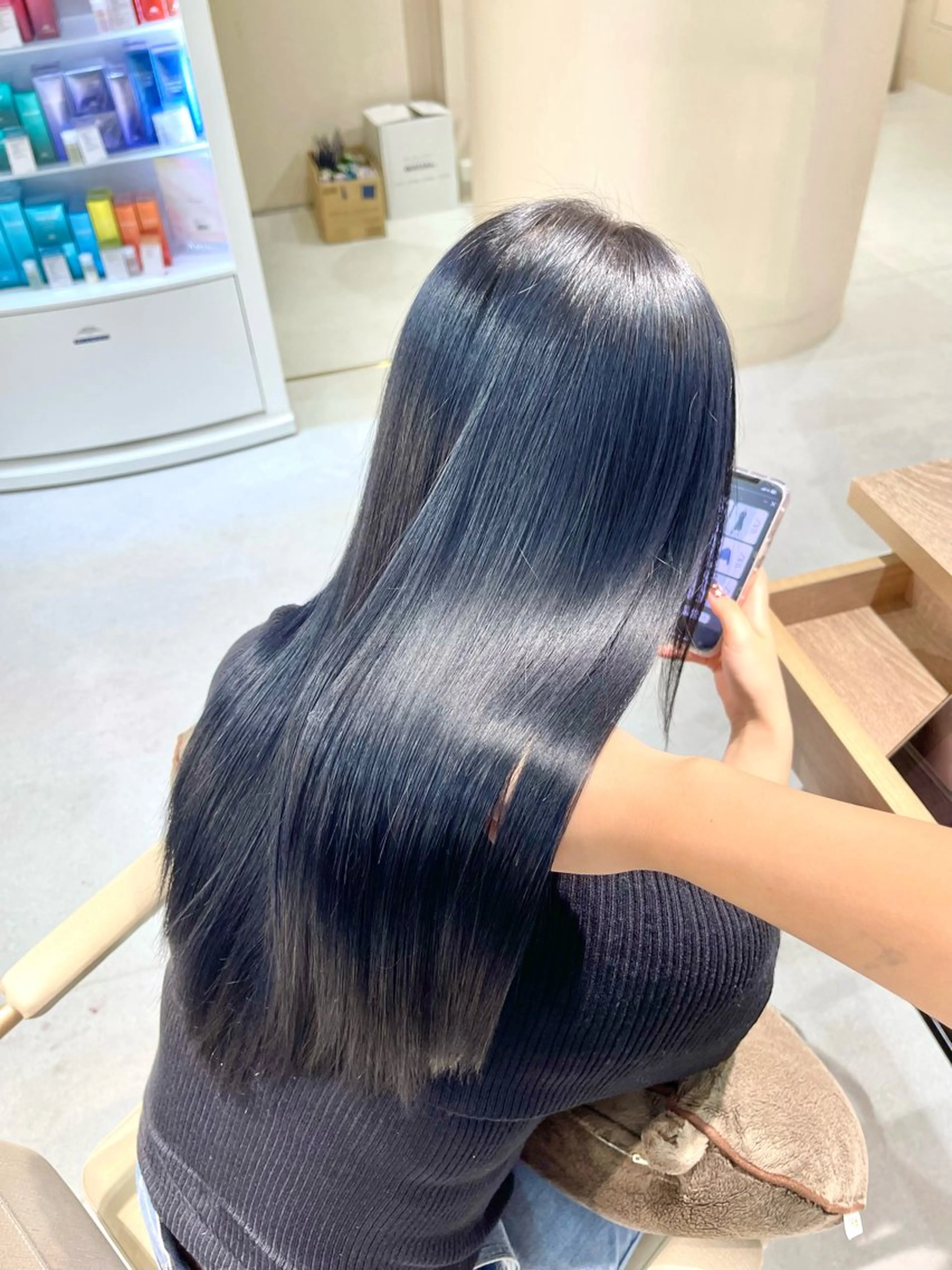 セミロング カラー ヘアカラー トリートメント 【haire】ヘアリ ー🎀mitsukiのヘアスタイル