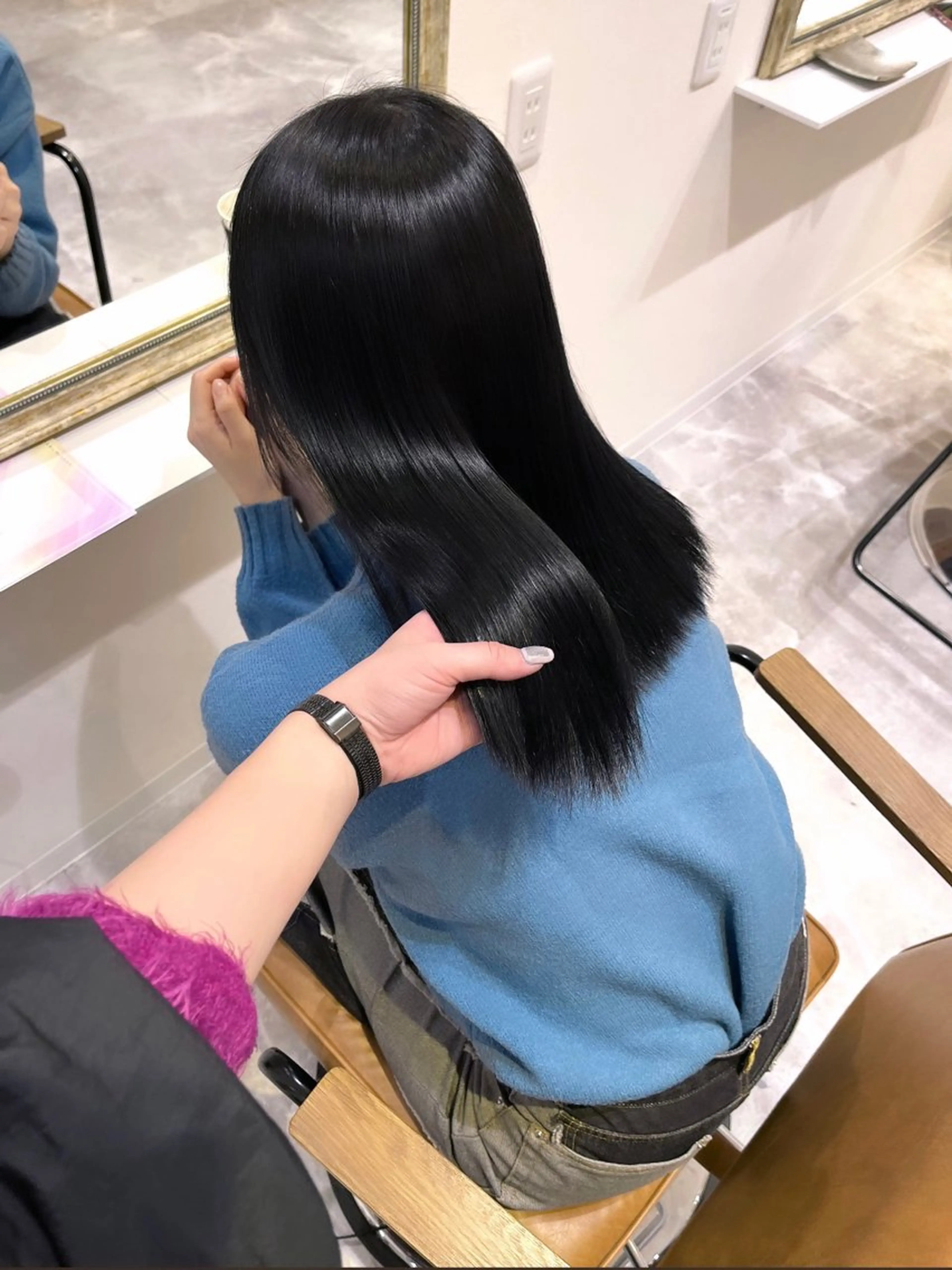 ミディアム カラー ヘアカラー トリートメント 梅田/髪質改善カラー ❄︎ mikiのヘアスタイル