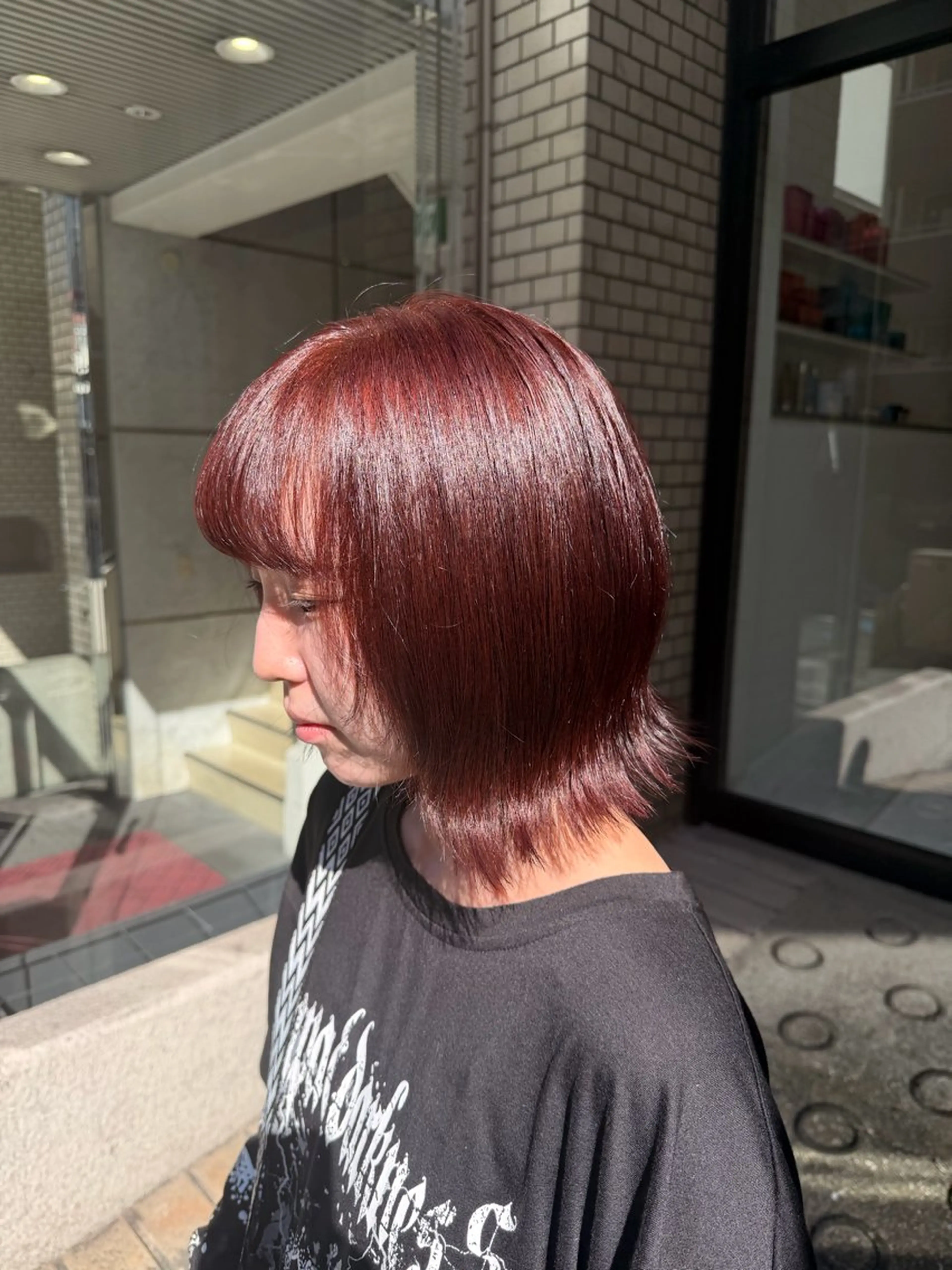 ミディアム カラー ベージュカラー ブリーチ ボルドーカラー ブラウンカラー カシス ヘアカラー トリートメント 🦋ワンカラー/ 暖色カラー🥀恵佑のヘアスタイル