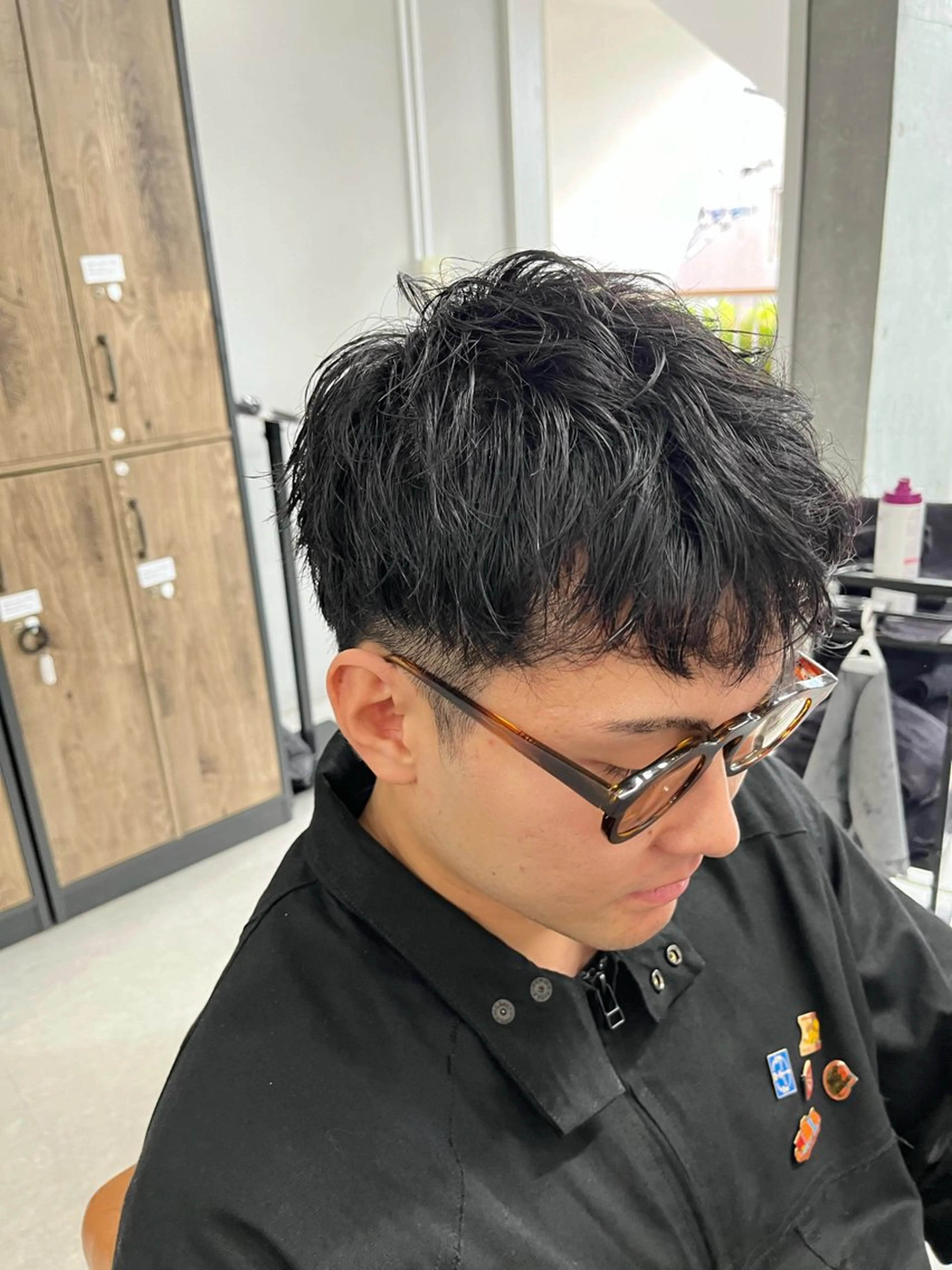 ショート パーマ メンズ メンズパーマ メンズベリーショート ベリーショート ショートヘア メンズカット メンズパーマヤマザキのヘアスタイル