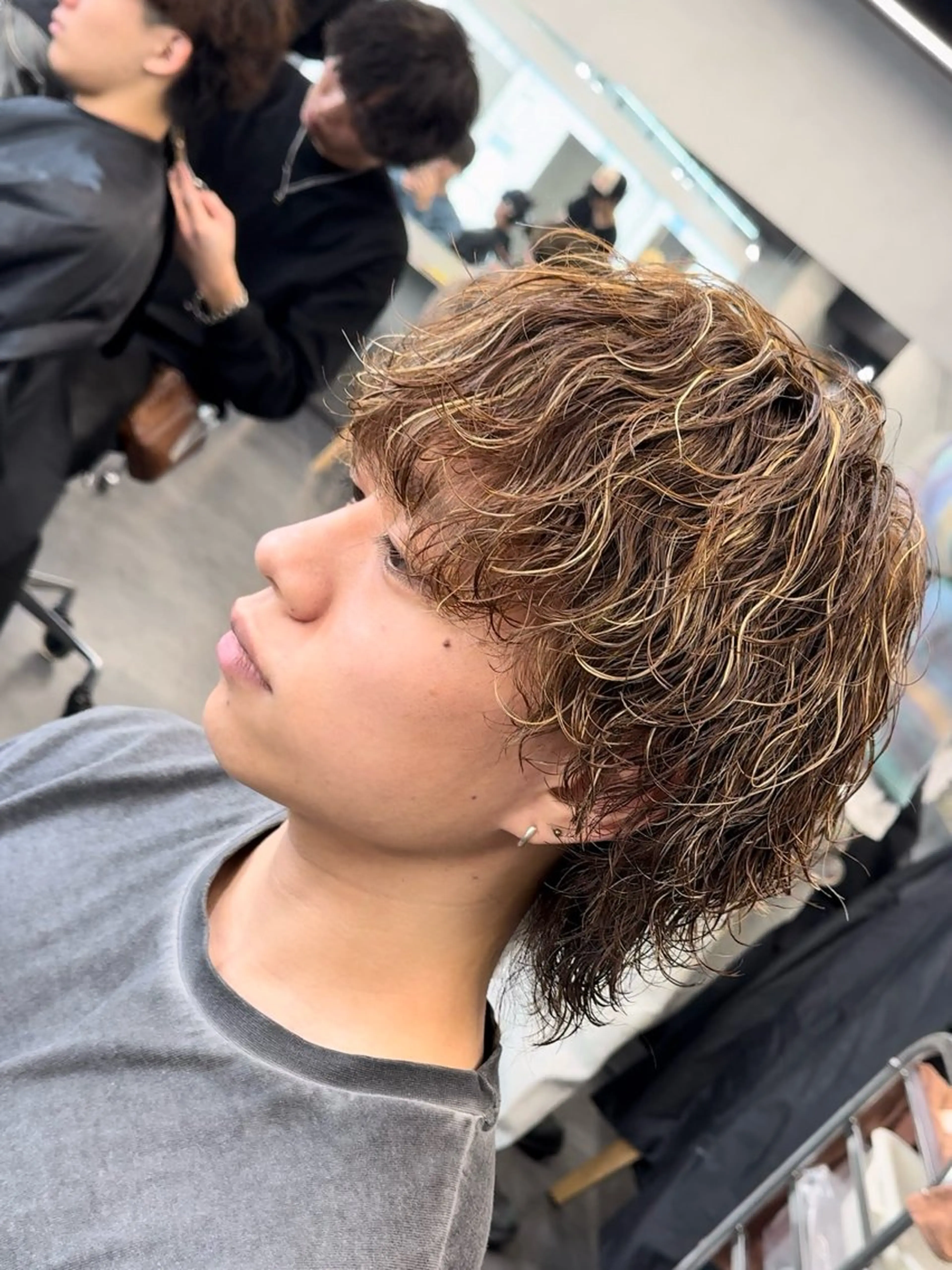 ショート パーマ メンズ メンズハイライト ハイライト 松下 友希 【fifth】のヘアスタイル