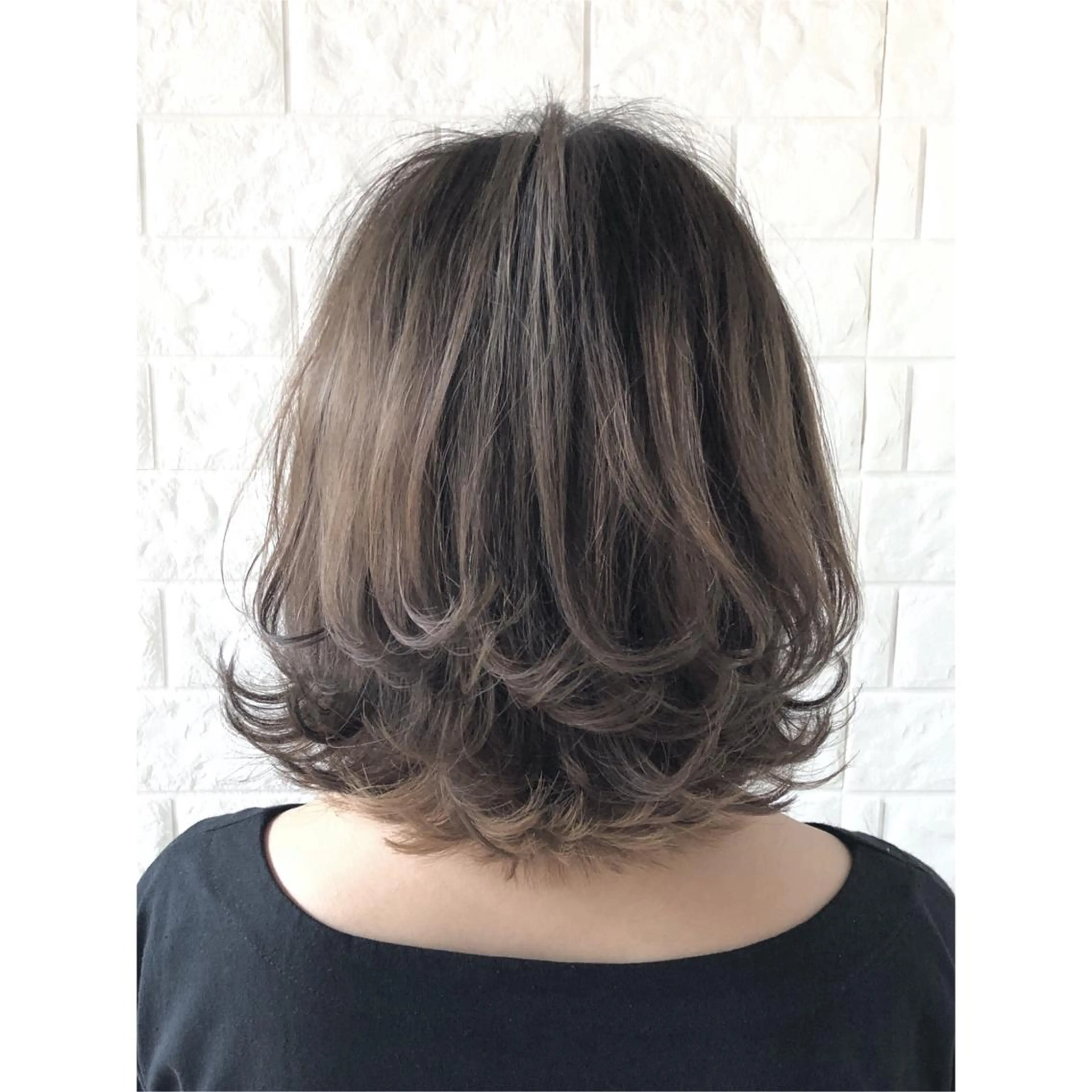 ミディアム カラー ボブレイヤー ボブ レイヤーカット KIZU 髪質改善 オカルト怪談のヘアスタイル