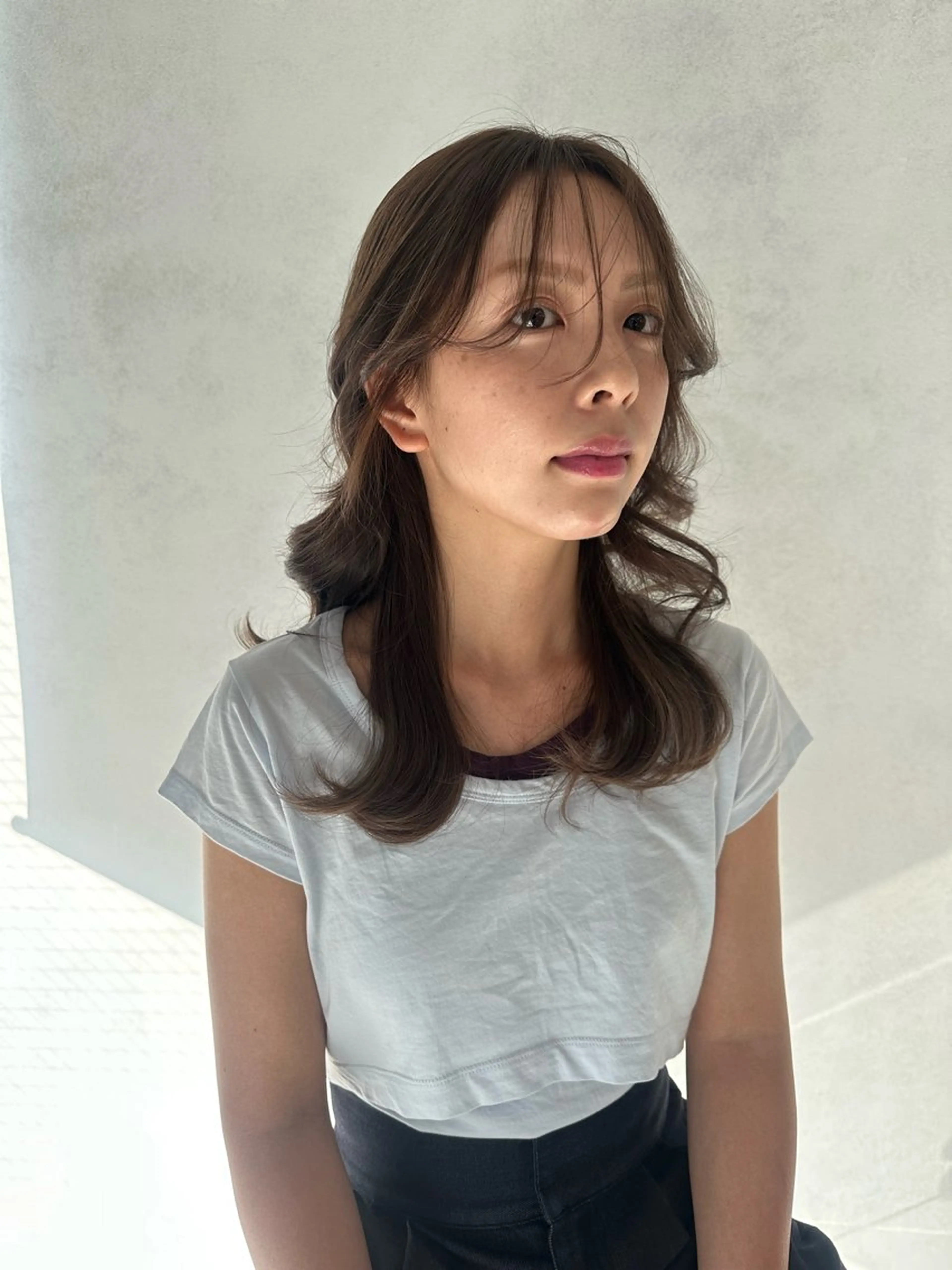 セミロング カラー キッズ カット ヘアカラー トリートメント オトナヘア🌿 harukaのヘアスタイル