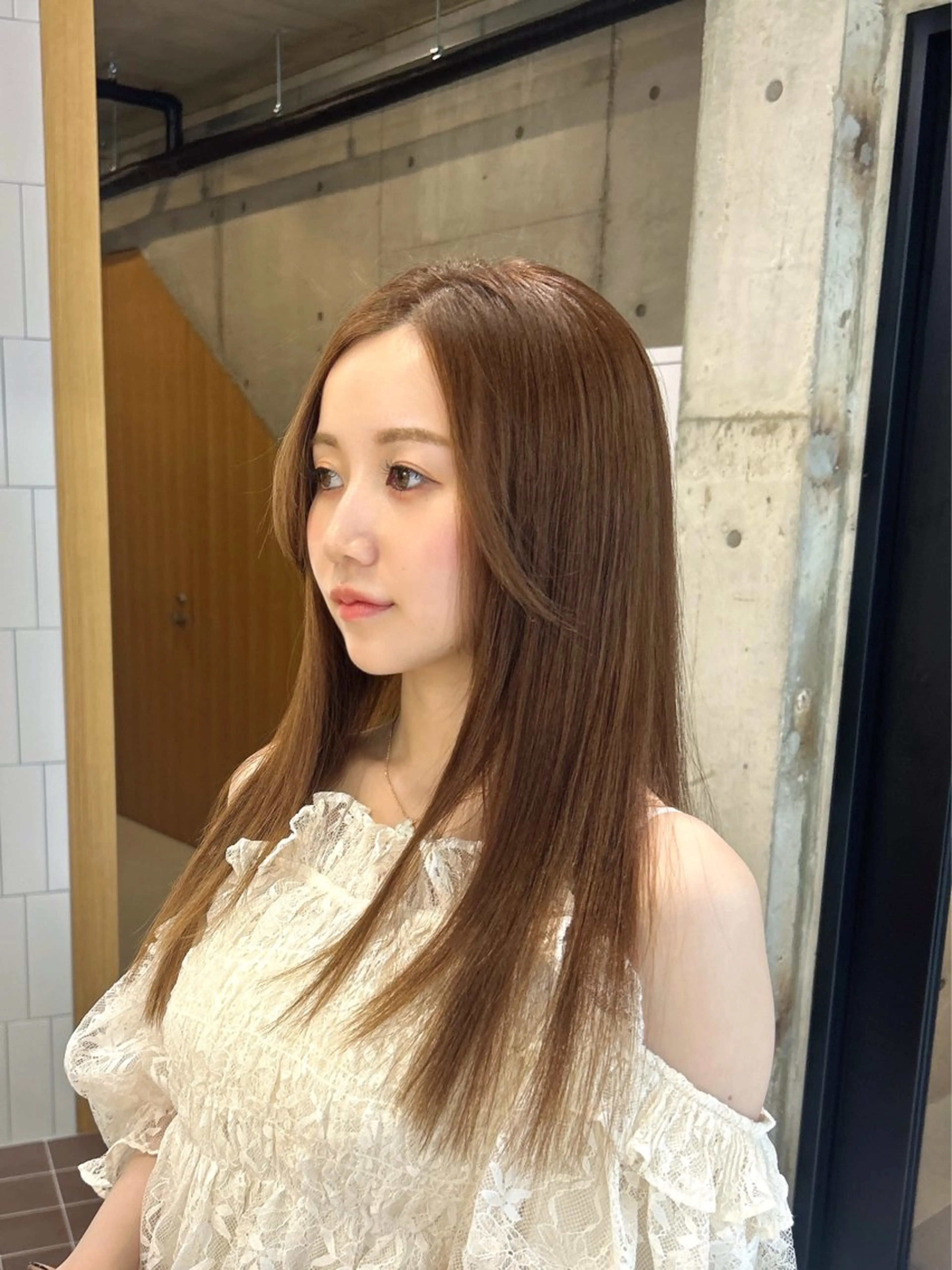 セミロング カット ヘアカラー トリートメント nagi所属・透明感／髪質改善 ／ 千種／りかのヘアスタイル