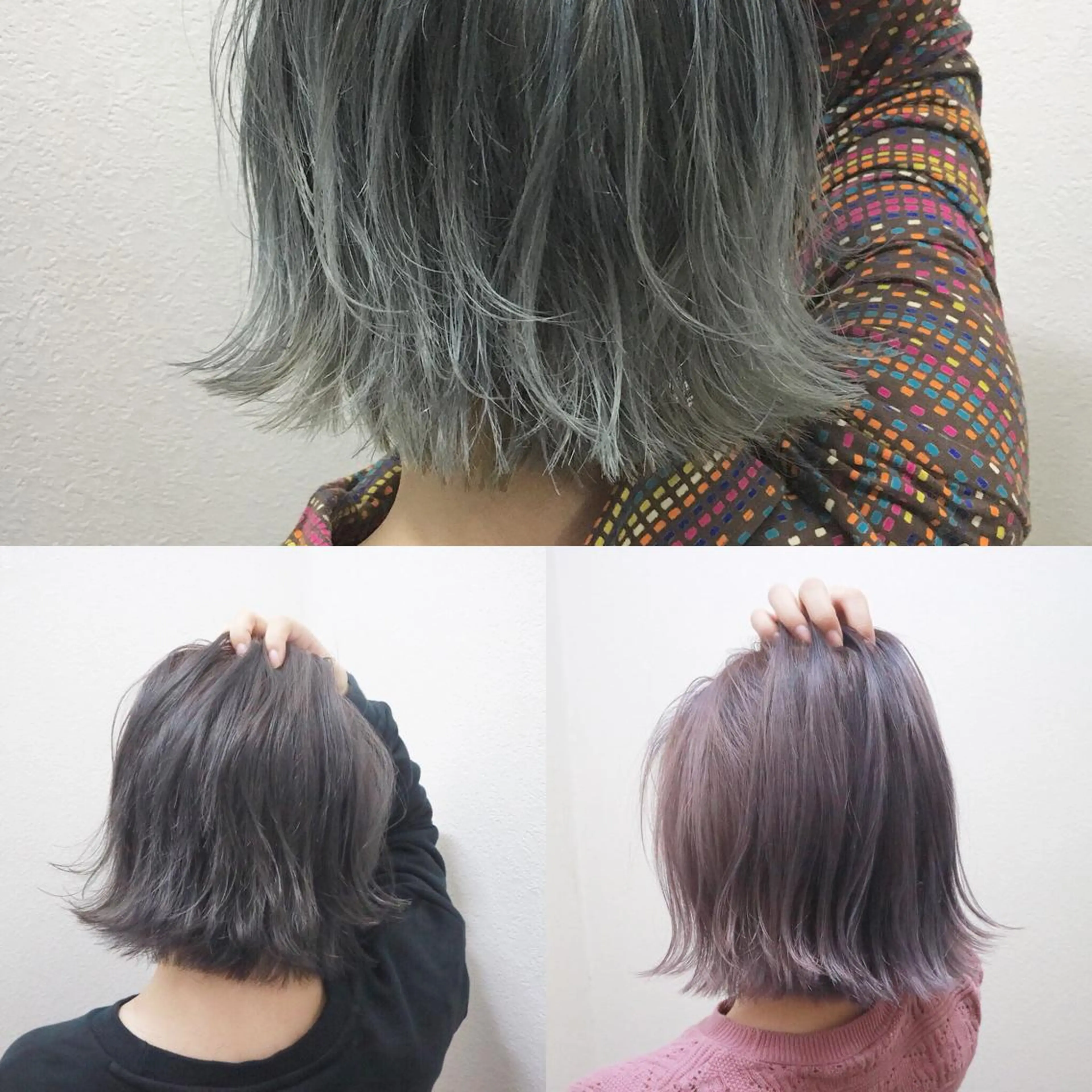 ショート カラー ブリーチ ハイライトカラー ハイライト 外ハネヘア ヘアカラー JIL BLAN 京都のヘアスタイル