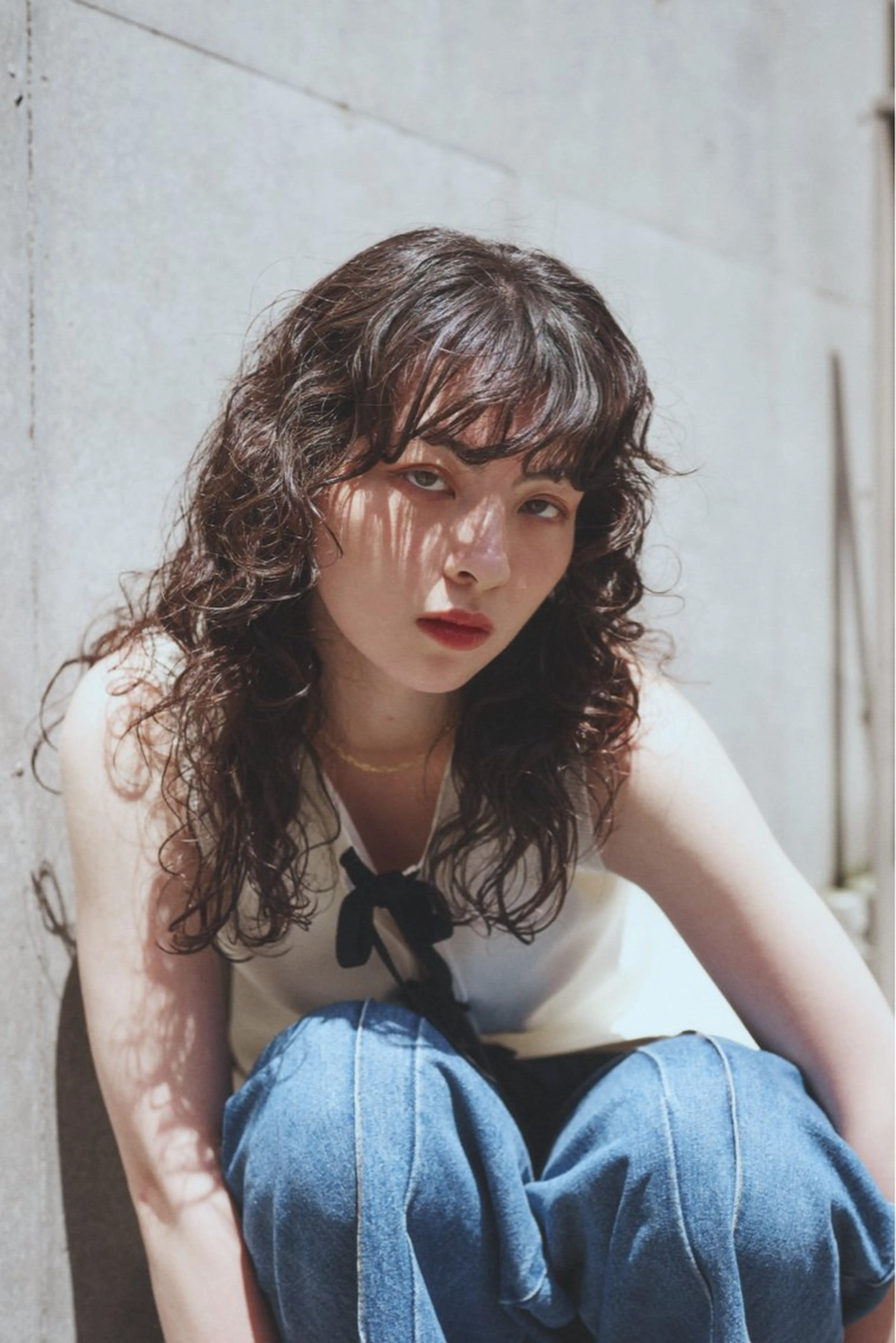 パーマ カット パーマ 岡田 知佳のヘアスタイル