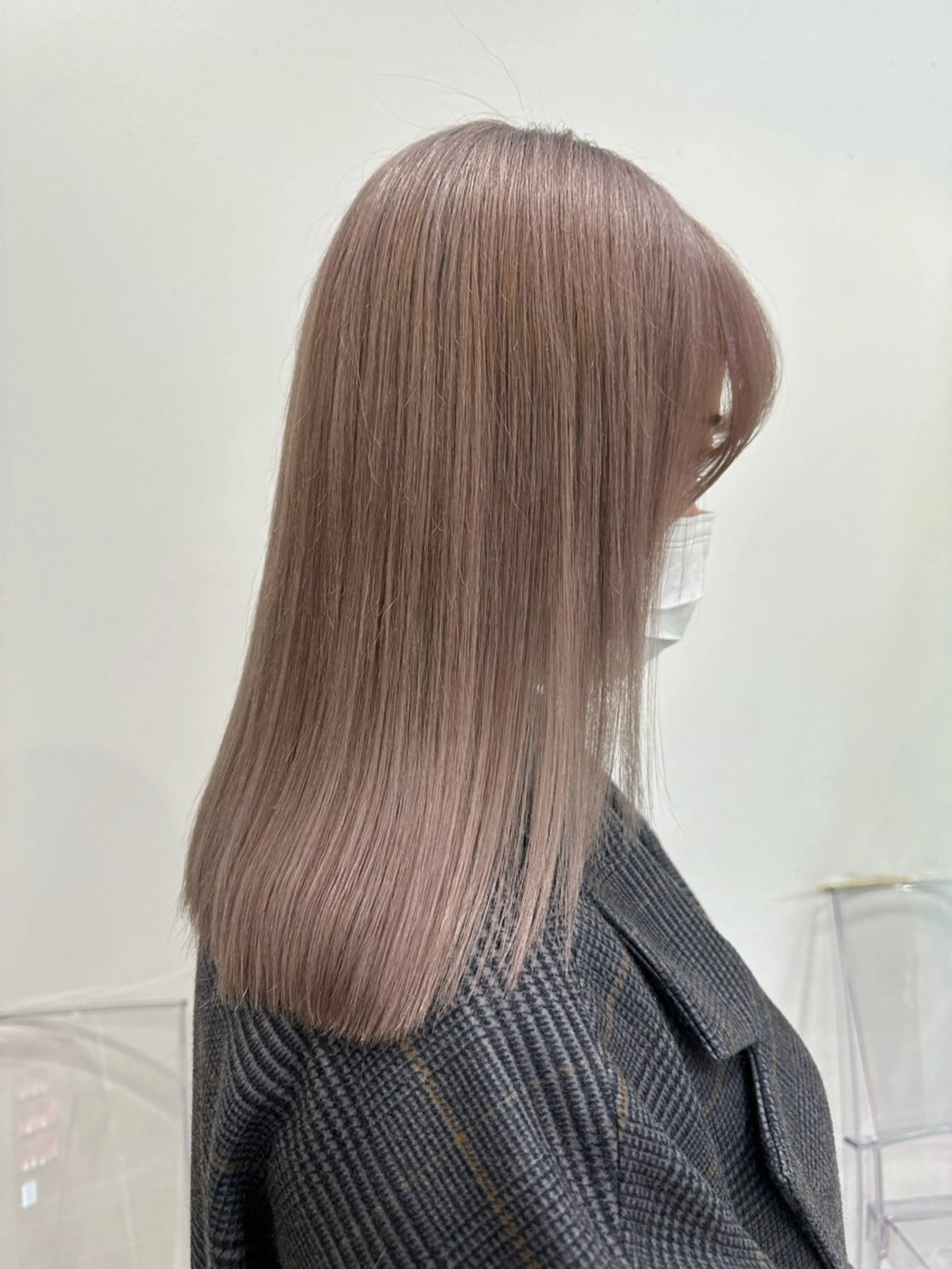 セミロング カラー グレージュ ヘアカラー トリートメント 渋谷/透明感カラー /半個室/こうめいのヘアスタイル