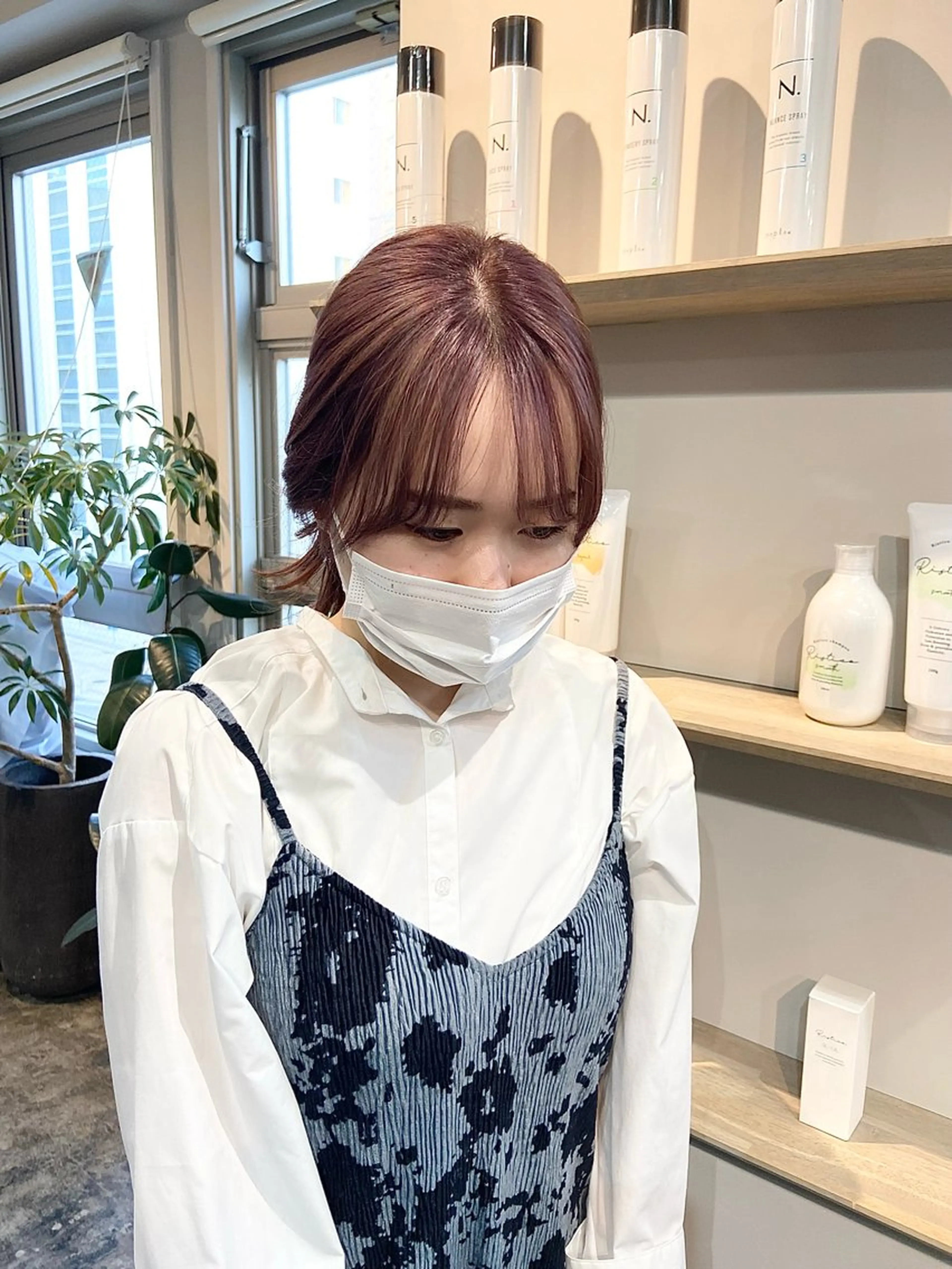 ロング ヘアカラー トリートメント m a y aのヘアスタイル