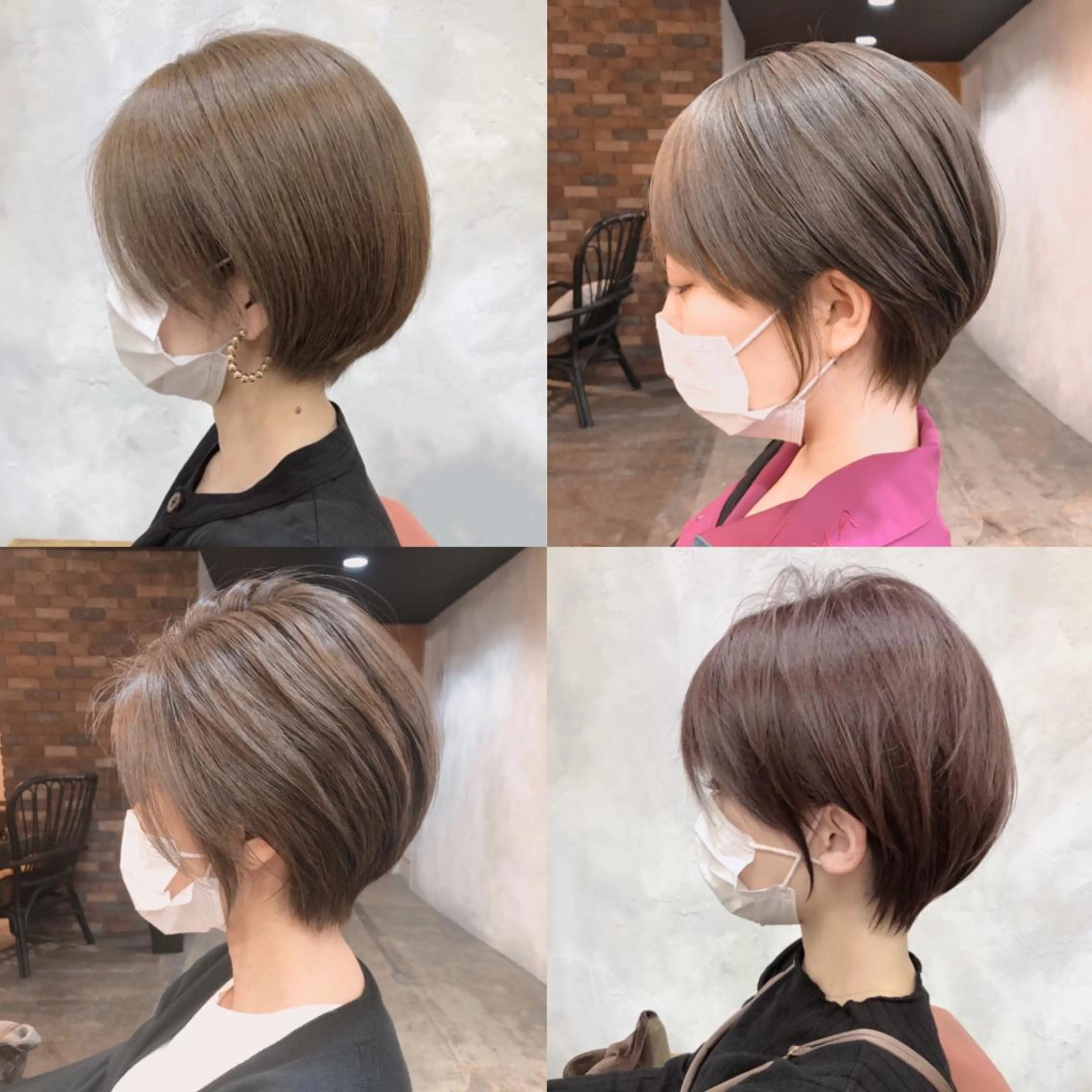 ショート カラー ヘアアレンジ アディクシーカラー ベージュカラー フォギーベージュ ハイトーンカラー デート N° uairo 川崎西口店のヘアスタイル