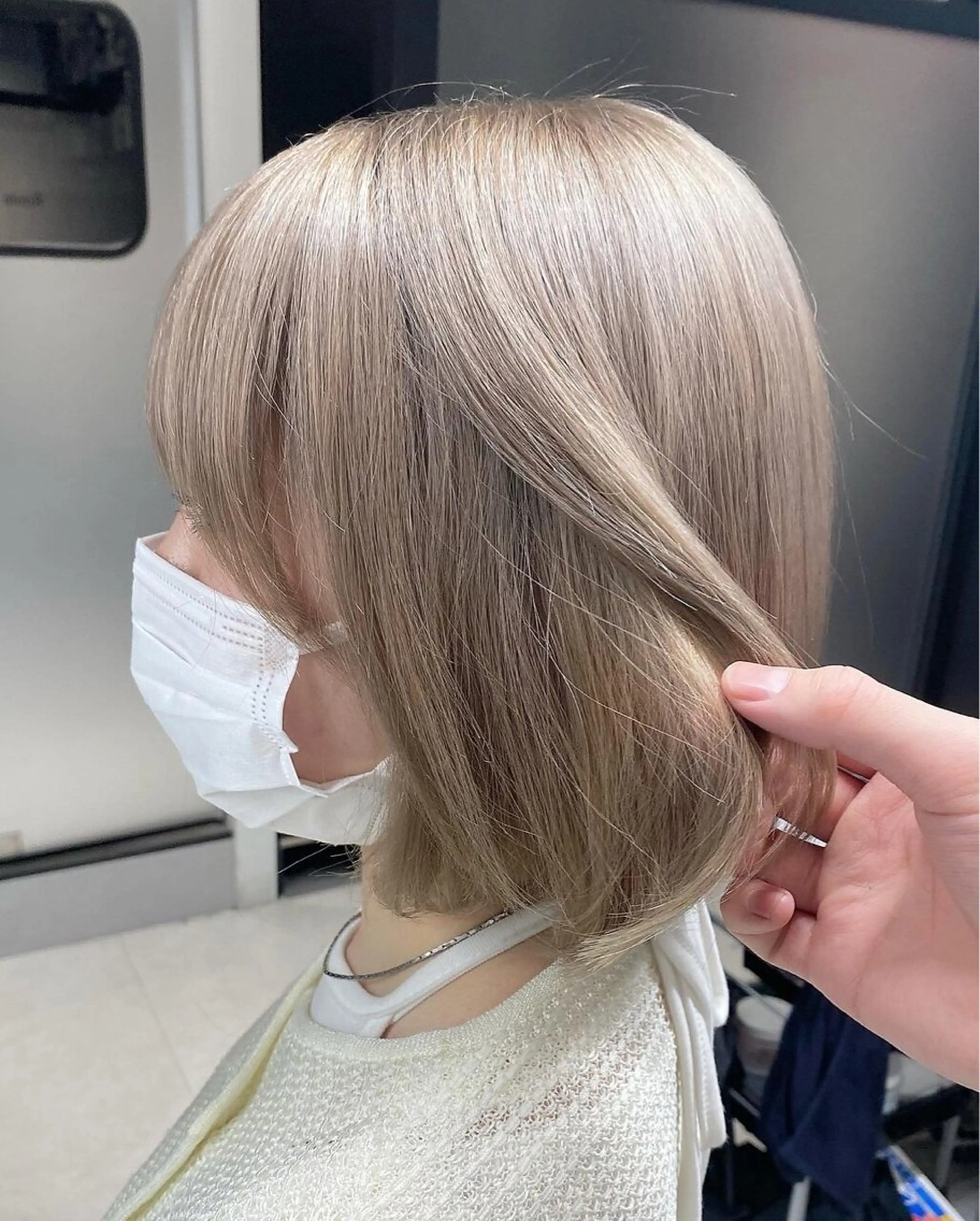 ミディアム カラー ヘアカラー トリートメント ヘアセット ブリーチなしダブルカ ラー/ kazusaのヘアスタイル