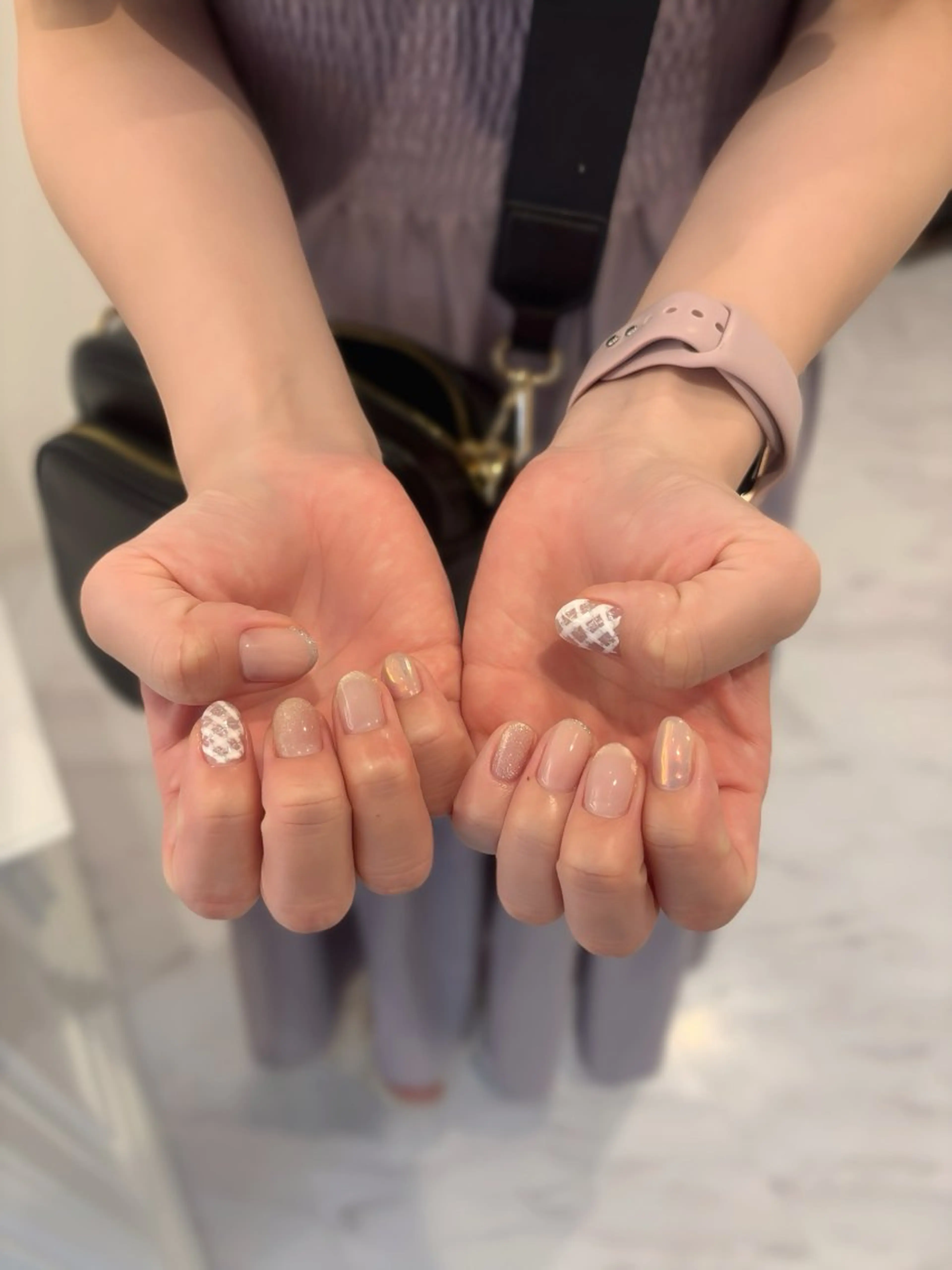ネイル ハンドネイル HENECY/ FUKA🐈‍⬛🩵のネイルデザイン