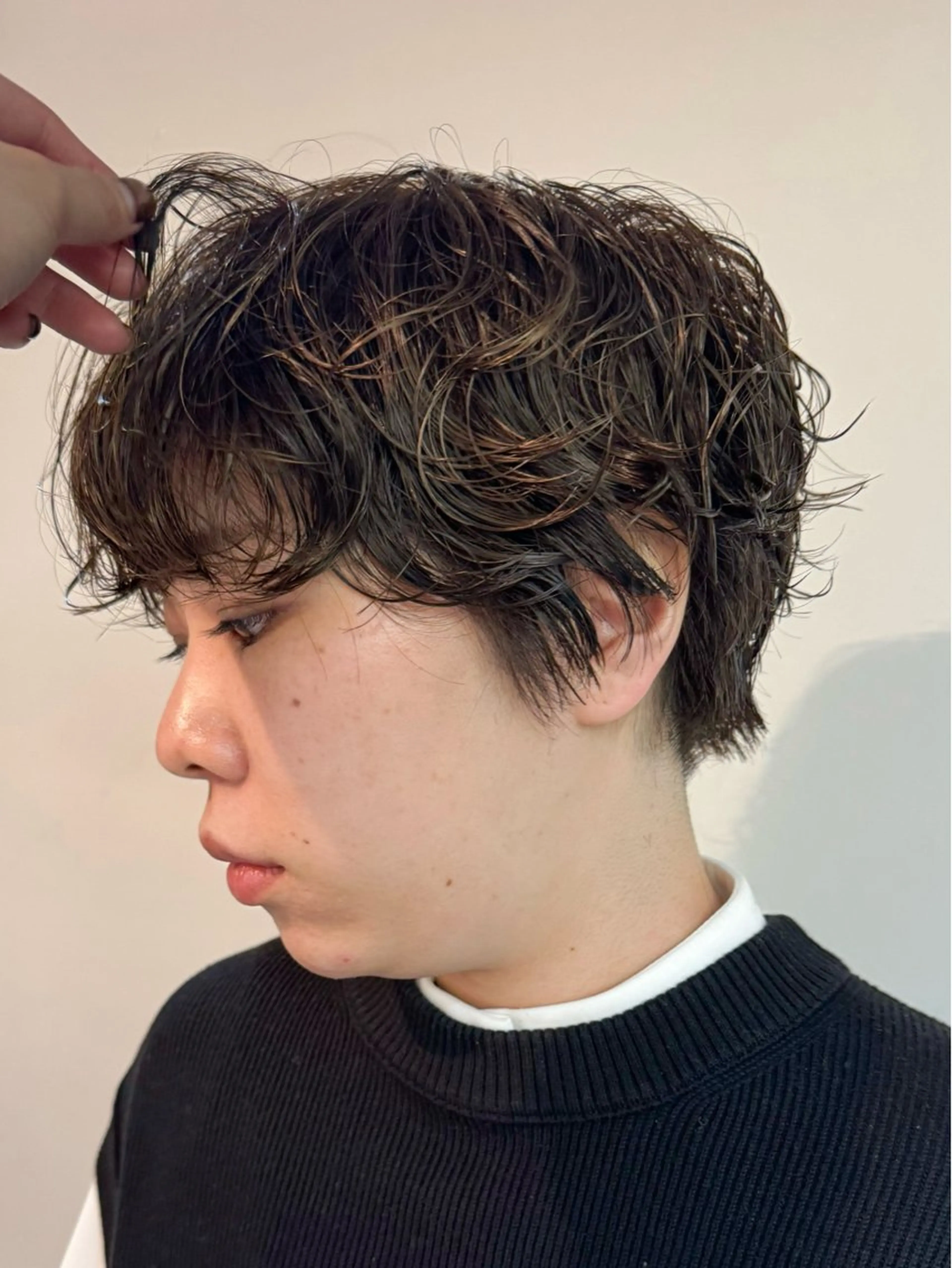 ショート パーマ ショートヘア ニュアンスパーマ カット ヘアカラー トリートメント Seeknext // Rukaのヘアスタイル