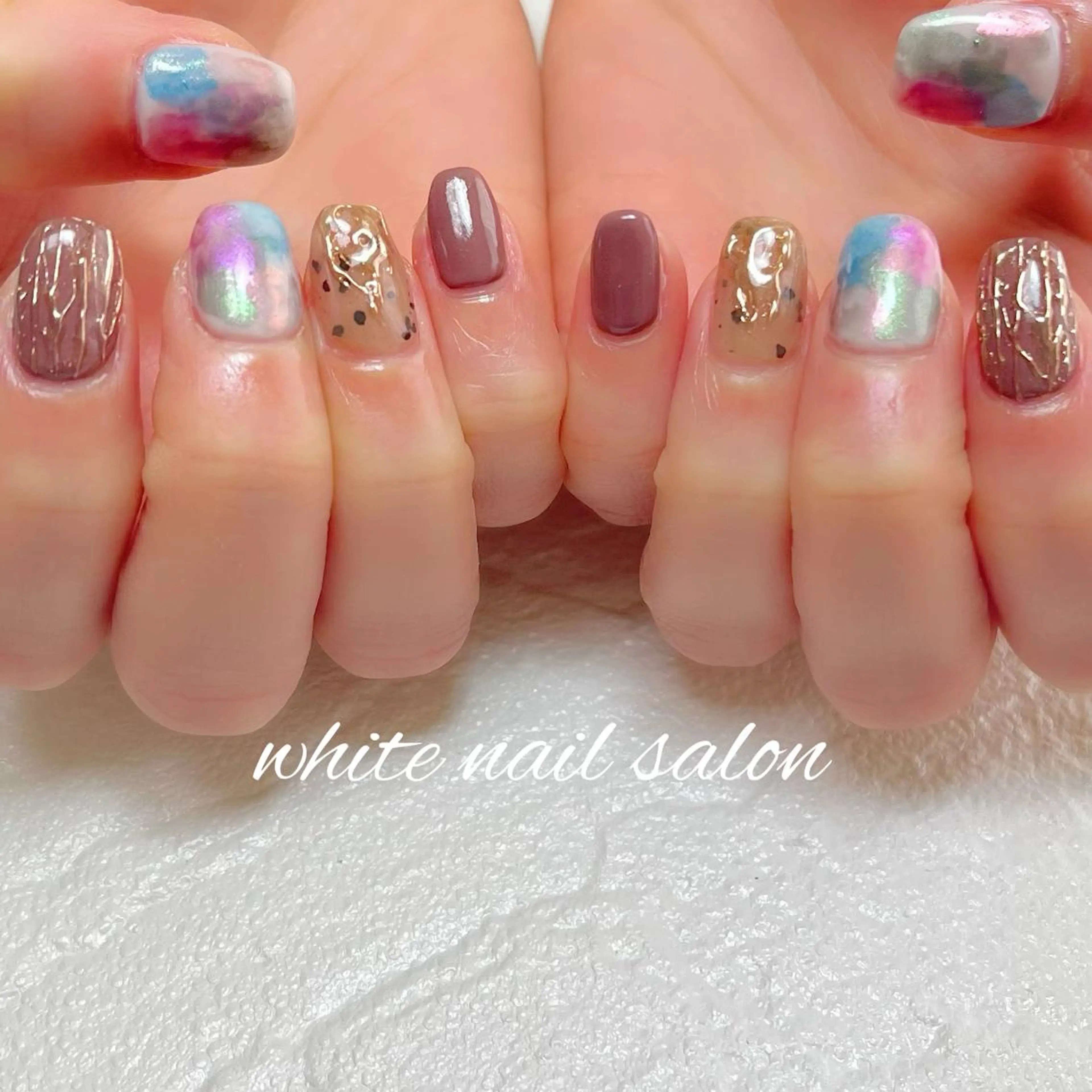 ネイル フットネイル ジェルネイル ハードジェル ラメ(グリッター) 持ち込み ハンドネイル white nail salonのネイルデザイン