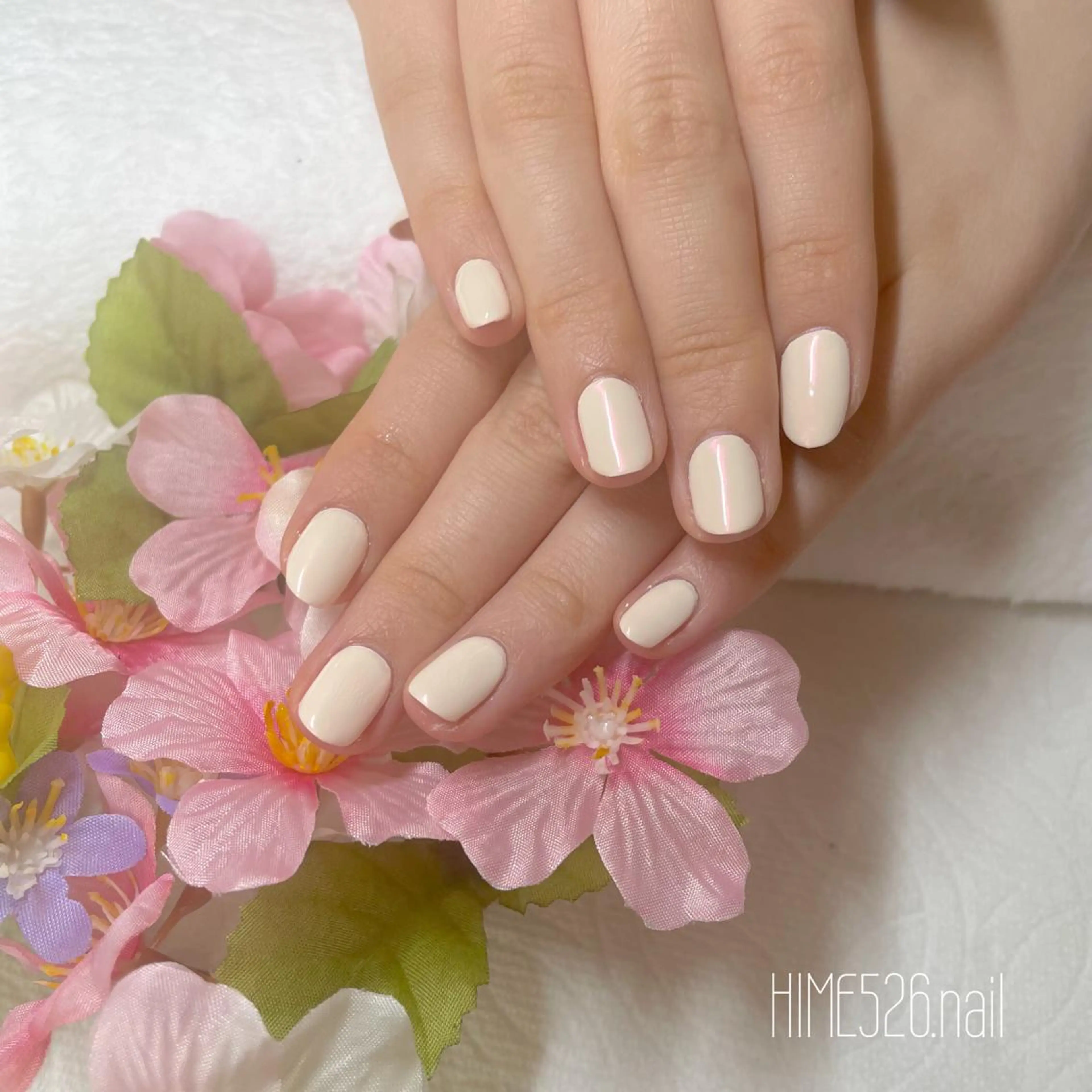 ネイル ワンカラーネイル ピンク シンプルネイル HIME526 nailのネイルデザイン