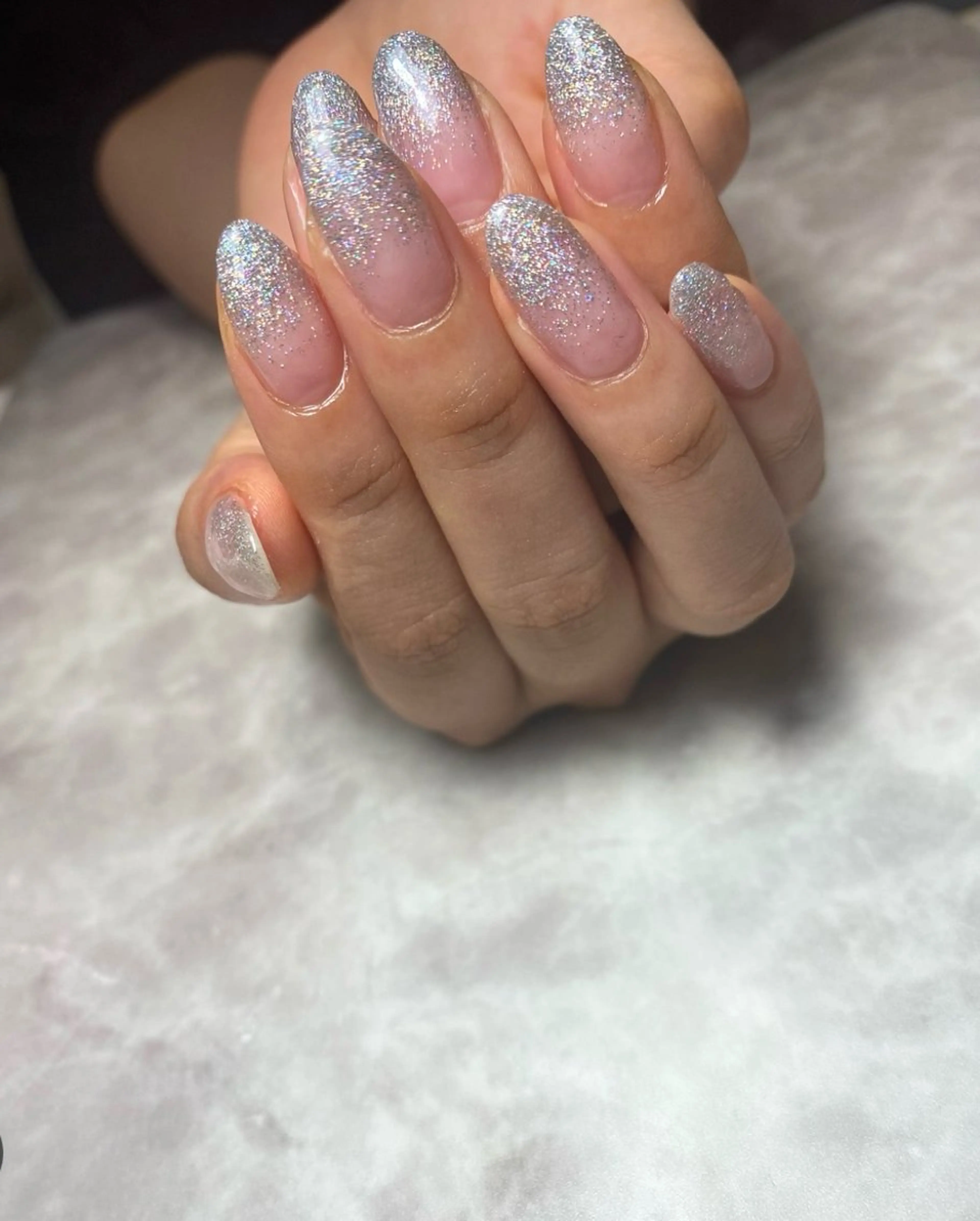 ネイル ラメ(グリッター) ラメグラデーション 🌿Charme🌿 MAIのネイルデザイン