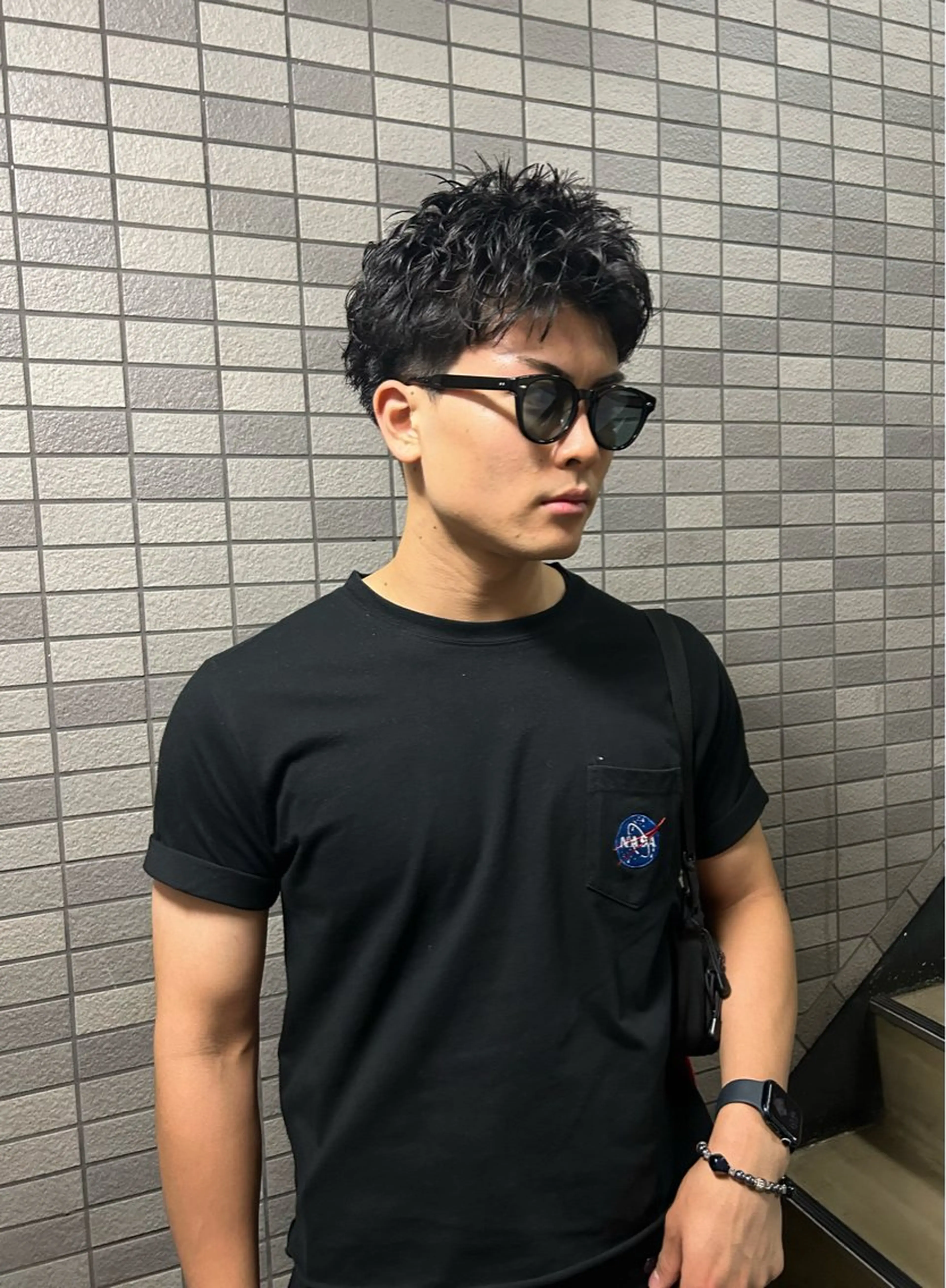 ショート パーマ メンズ メンズブリーチ メンズハイライト メンズインナーカラー メンズパーマ プードルパーマ カット パーマ トリートメント charme所属・💈メンズ特化 /伊藤大輝💈のヘアスタイル