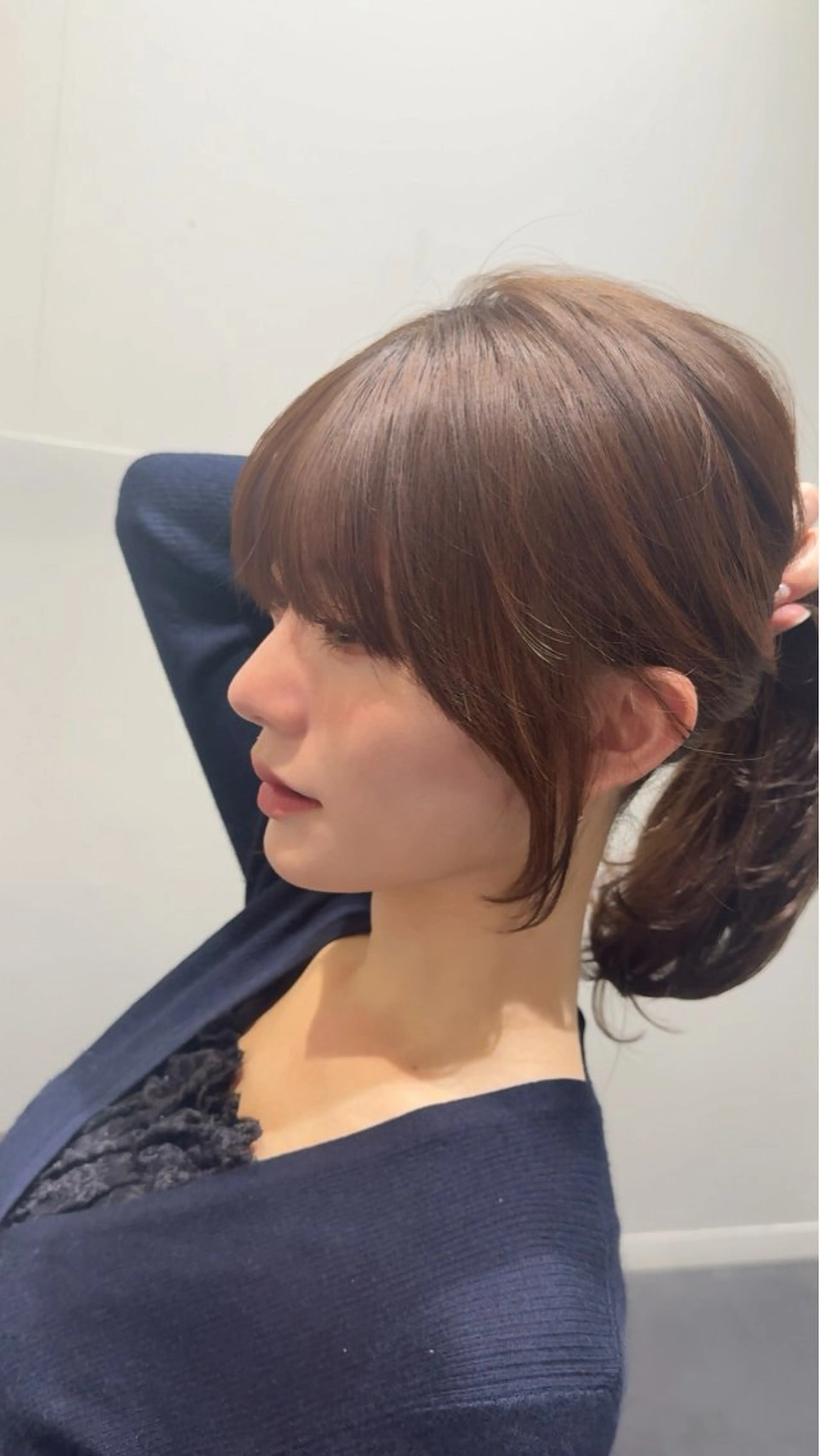 ヘアアレンジ サイドバング SALOWIN新宿三丁目【サロウィン】所属・ハッシュレイヤー💐 透明感カラー💐青木のヘアスタイル