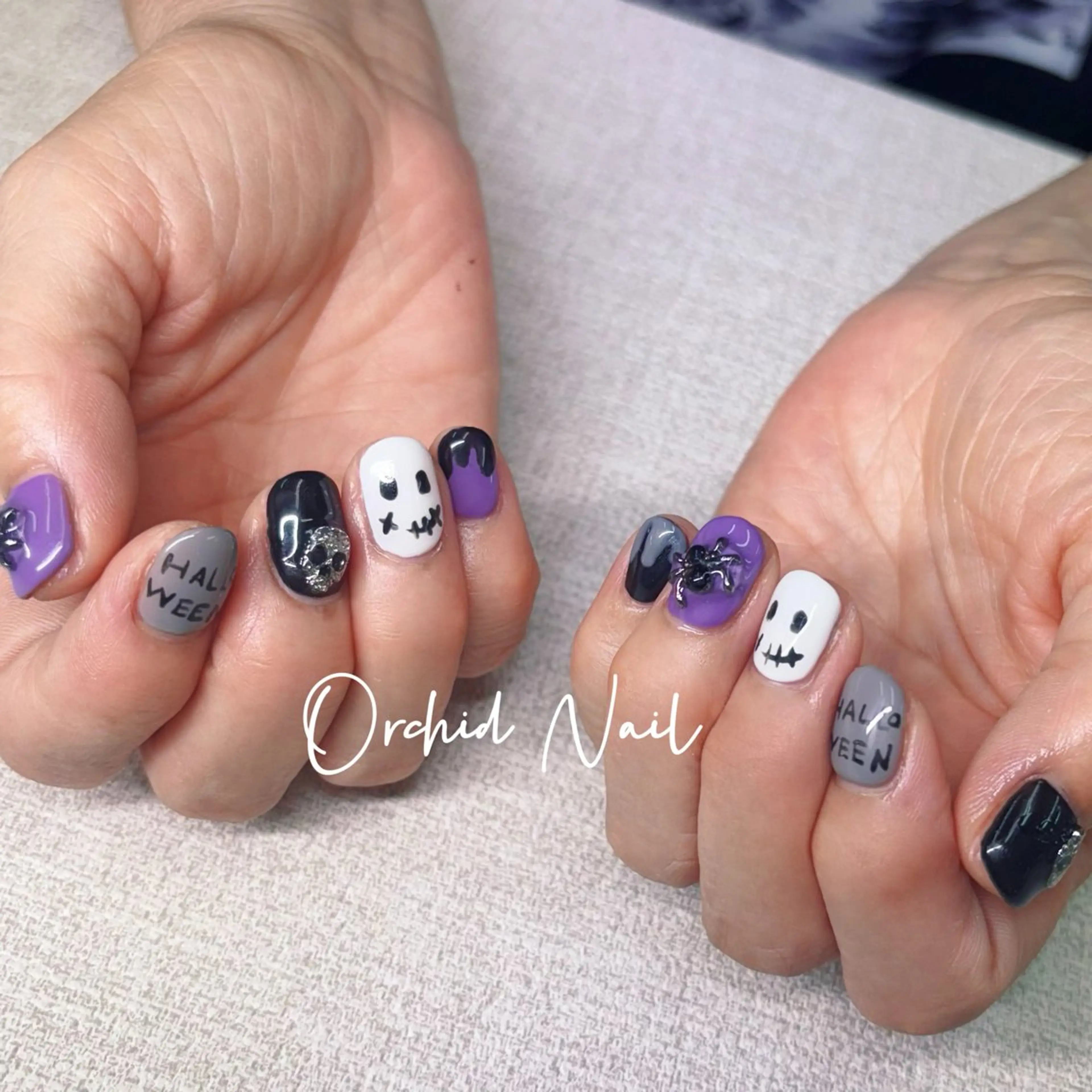 ネイル ハロウィン ハンドネイル Orchid Nailのネイルデザイン