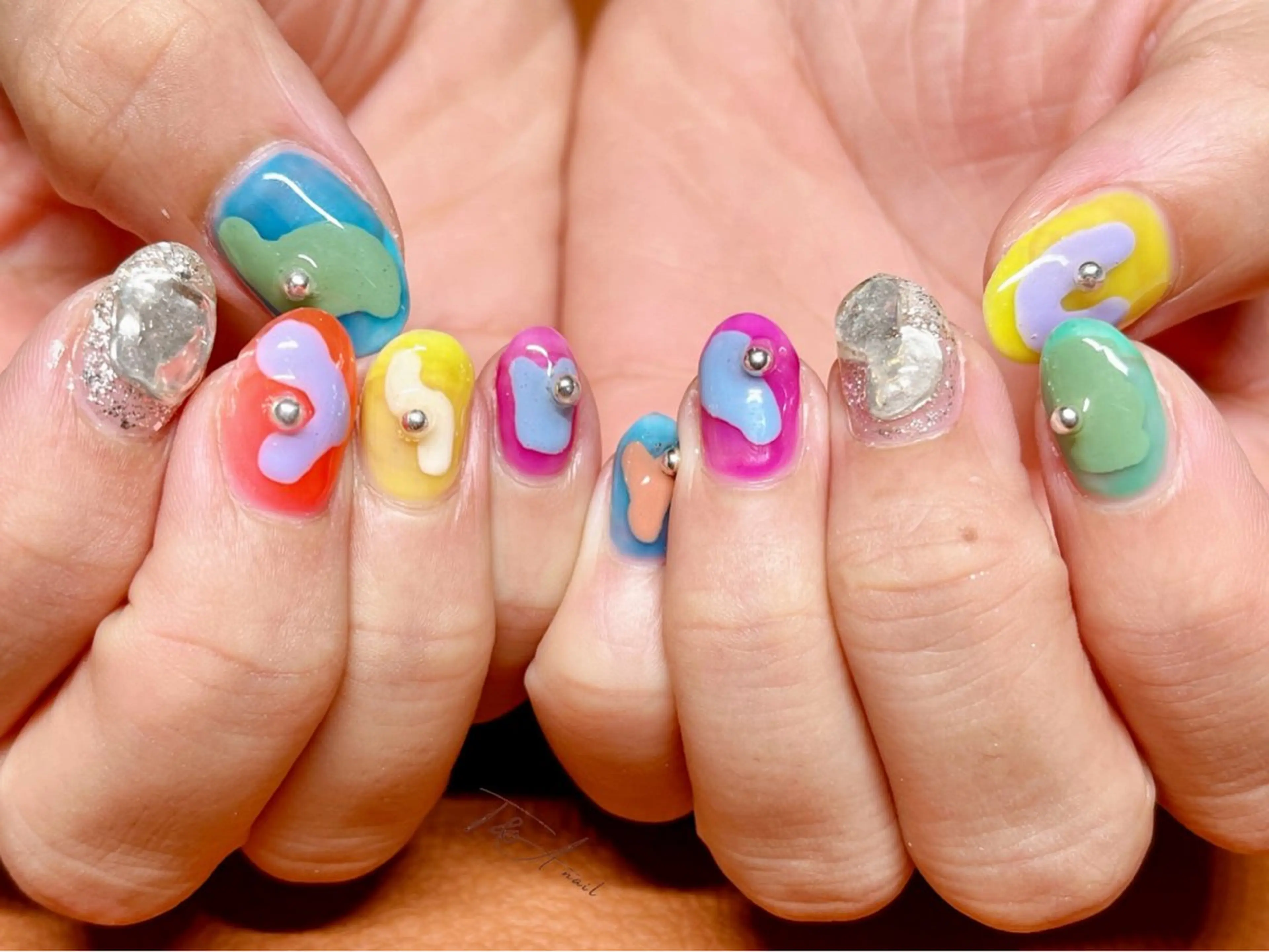 ネイル ジェルネイル ニュアンスネイル スカルプネイル ショートネイル ハンドネイル T&A nailのネイルデザイン