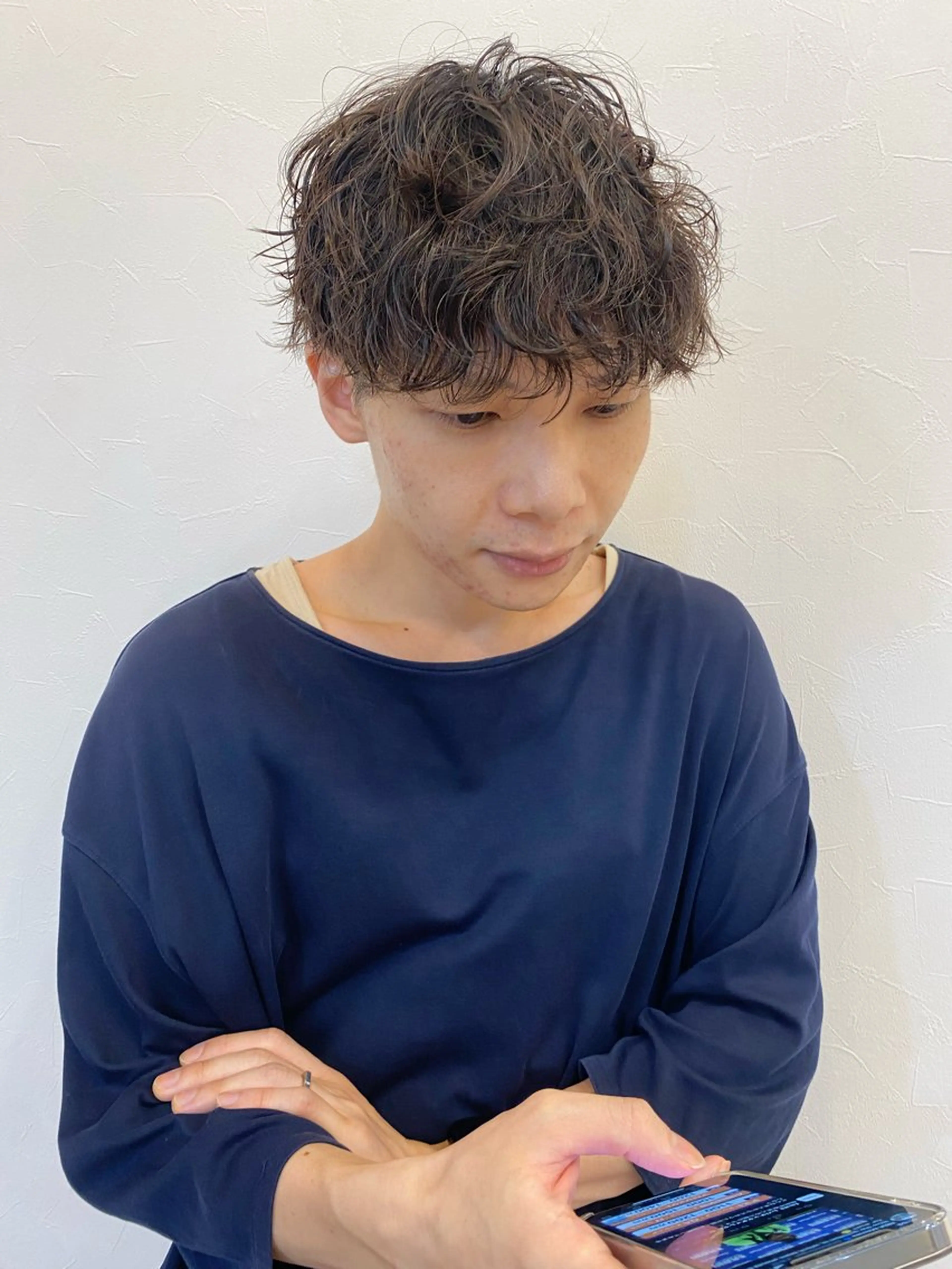 パーマ メンズ カット パーマ トリートメント Dxxxx III所属・オシャレ女性目線の 大人メンズ❁⃘*.ﾟのヘアスタイル