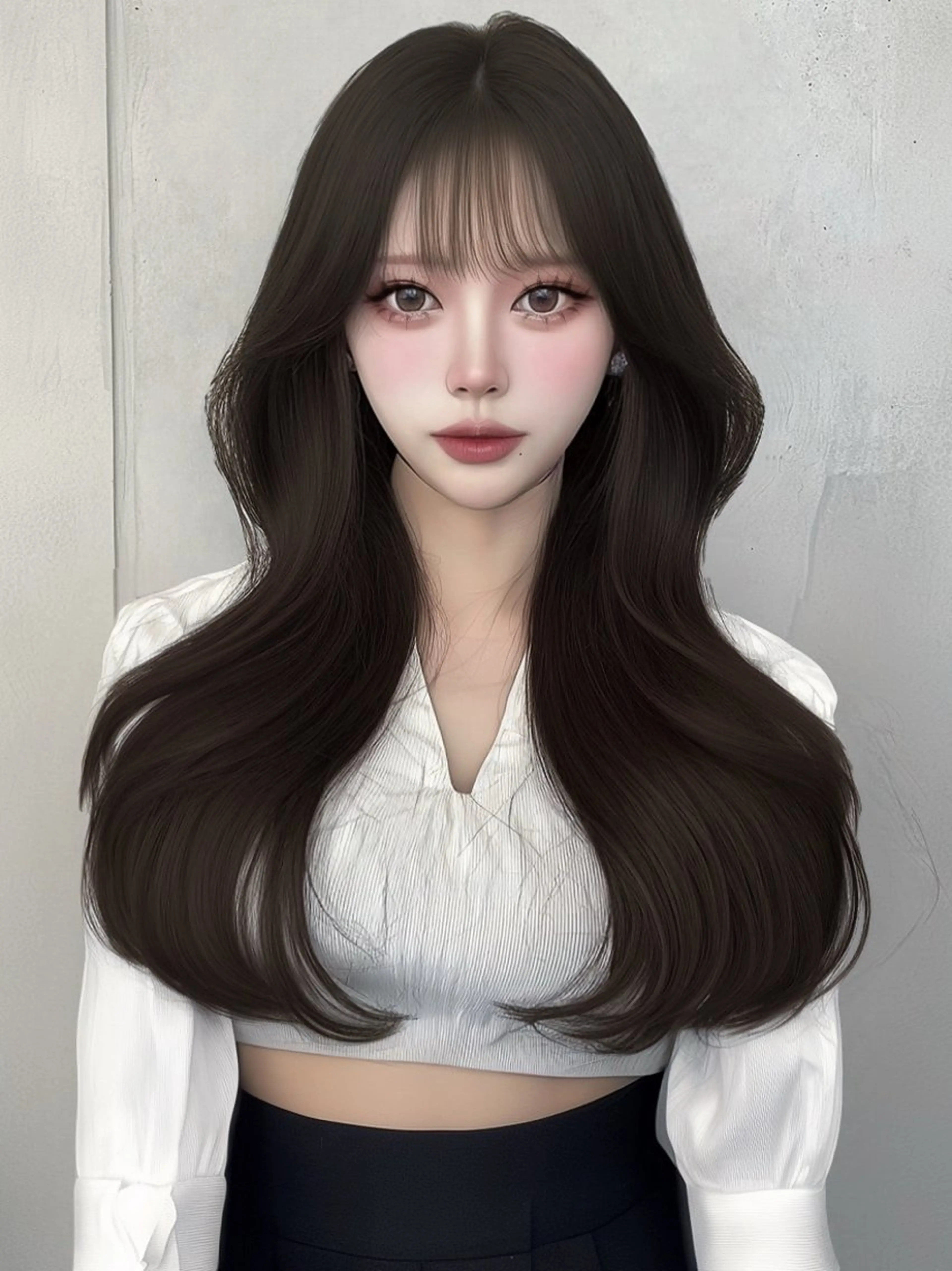 ロング 似合わせカット カット ヘアカラー トリートメント 渋谷韓国ヘア🇰🇷 SAYAKA🩶ᩚのヘアスタイル