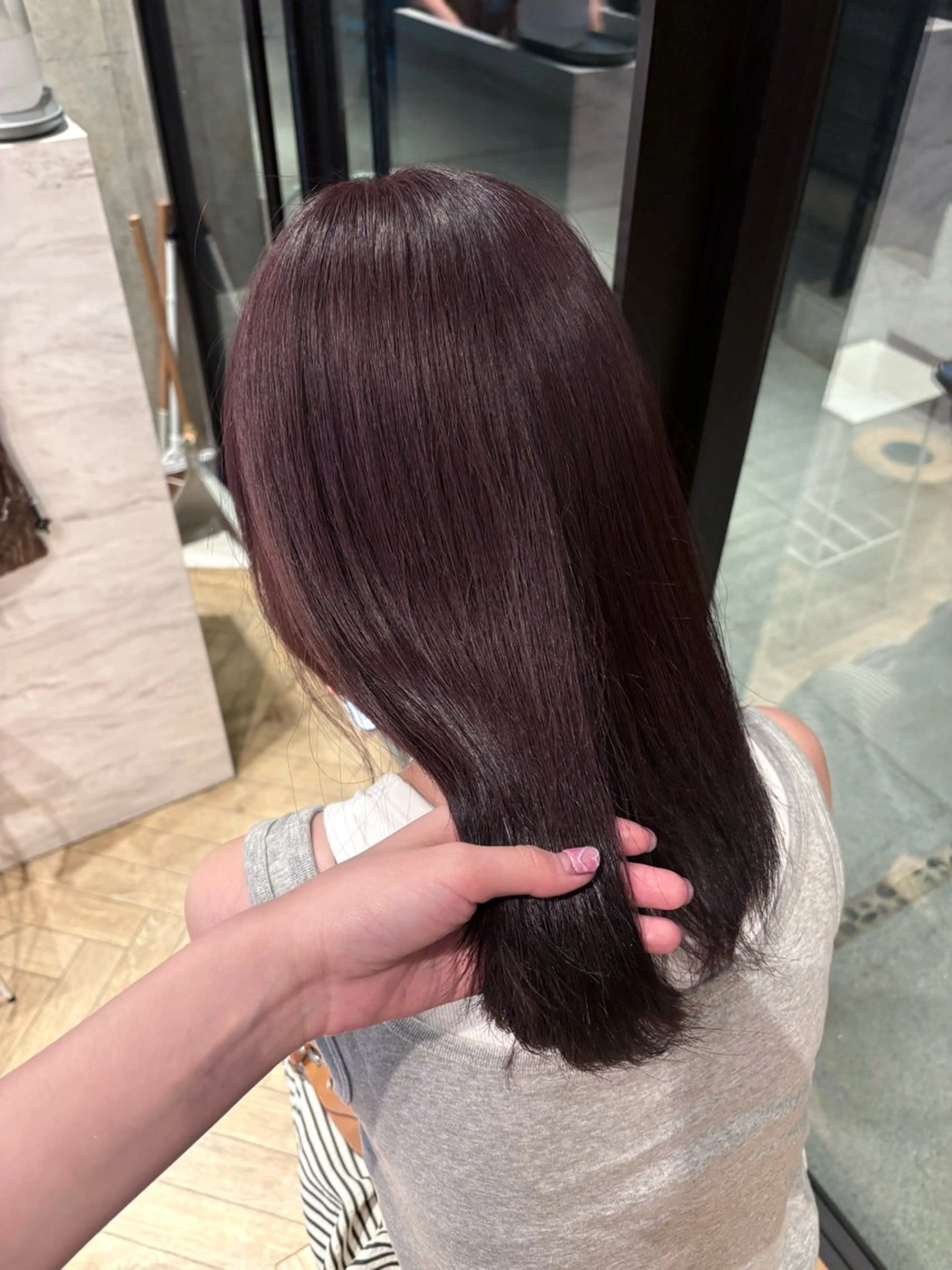 ミディアム カラー ヘアカラー トリートメント 🫧透明感カラー/ 寒色カラー/Risaのヘアスタイル