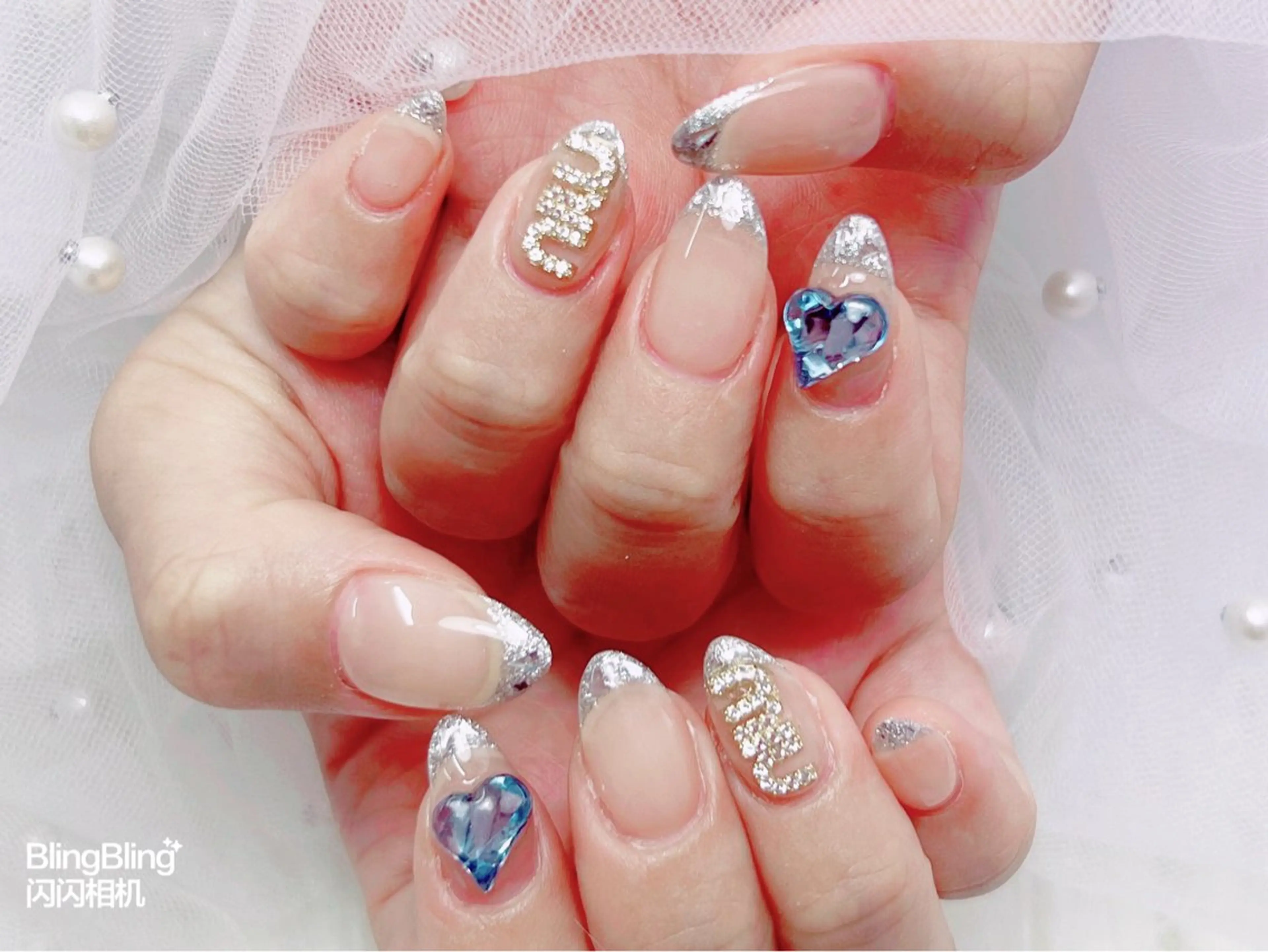 ネイル フレンチネイル ガラスフレンチ Lulu’s ネイルのネイルデザイン