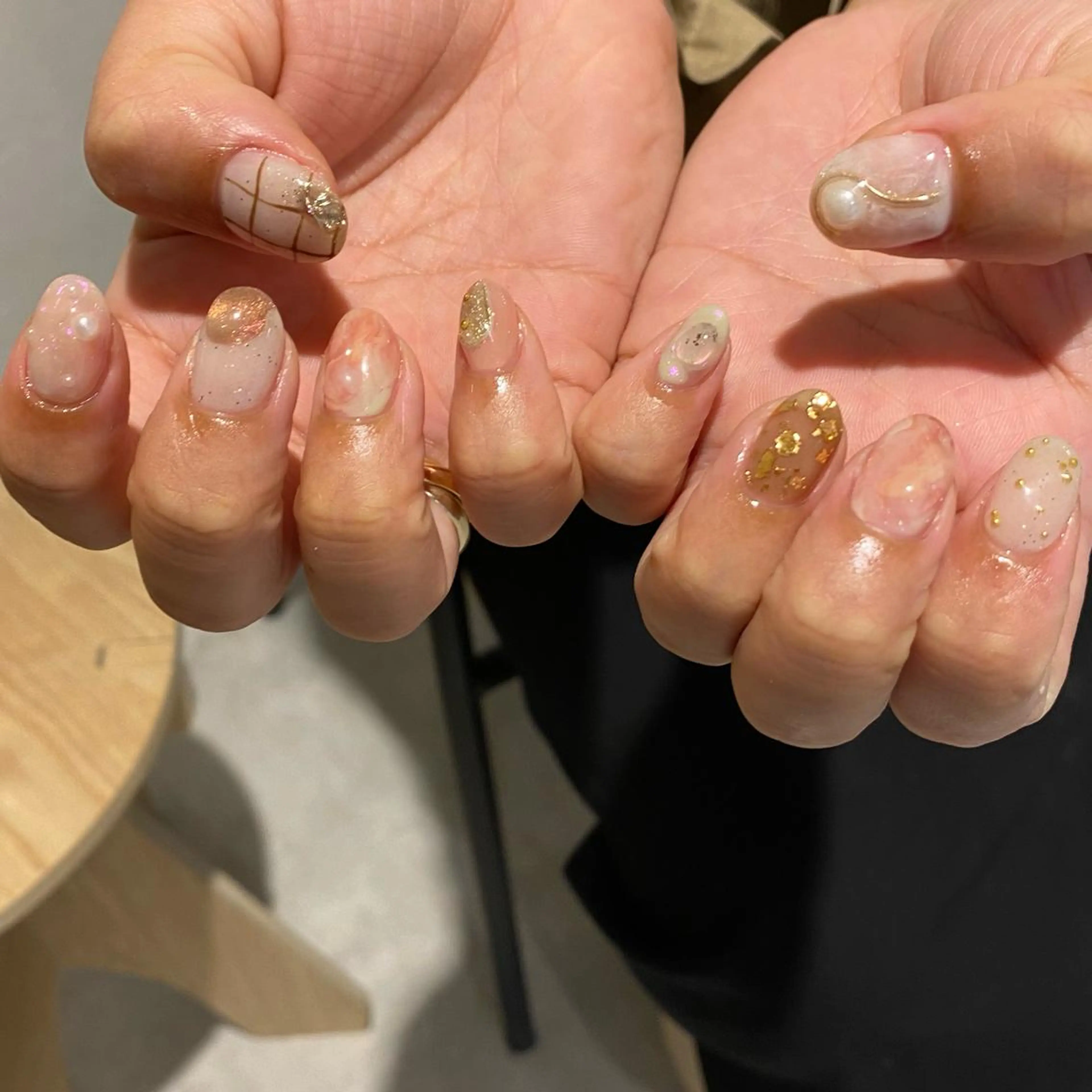 ネイル ニュアンスネイル ハンドネイル RINO AMANE nailのネイルデザイン