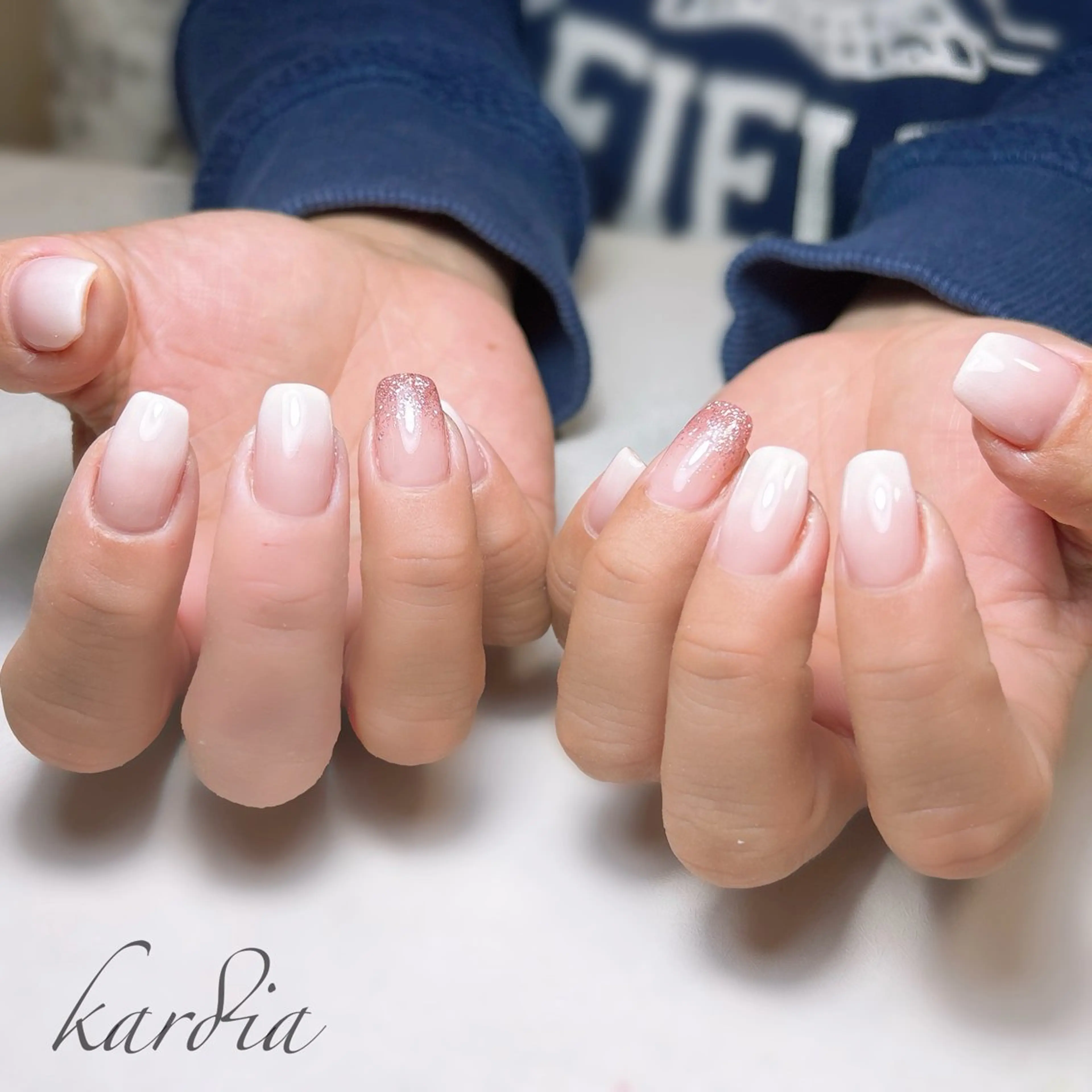 ネイル ハンドネイル καρδιά -ｶﾙﾃﾞｨｱ-のネイルデザイン