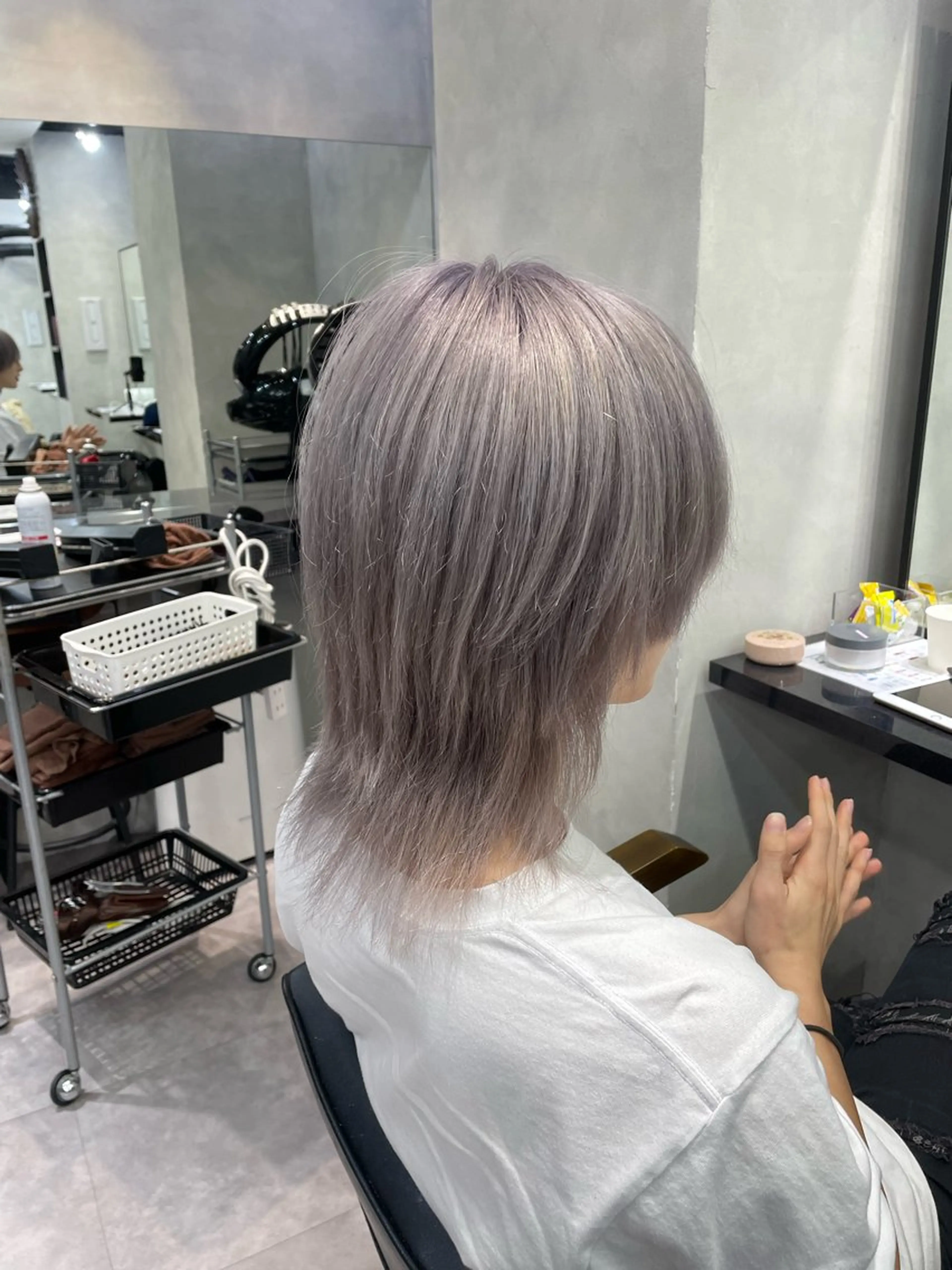 ショート エクステ ウルフカット ヘアカラー トリートメント 👑最高峰エクステ 👑新宿/タイセイのヘアスタイル