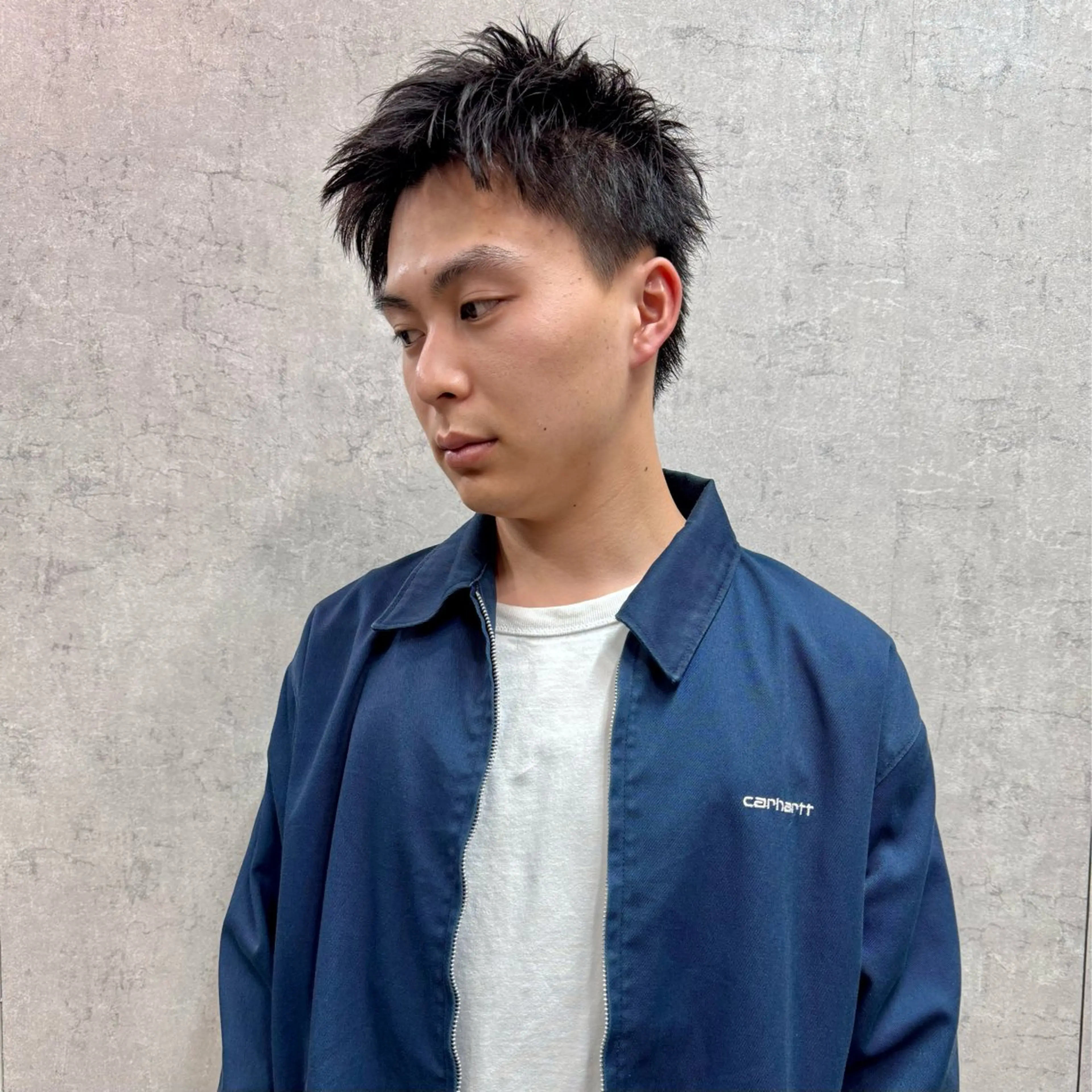 ショート メンズ アップバング メンズ就活ヘア メンズパーマ メンズショート スパイキーショート カット ヘアセット 【池袋/スパイキー ショート】ⓝⓘⓜⓤのヘアスタイル