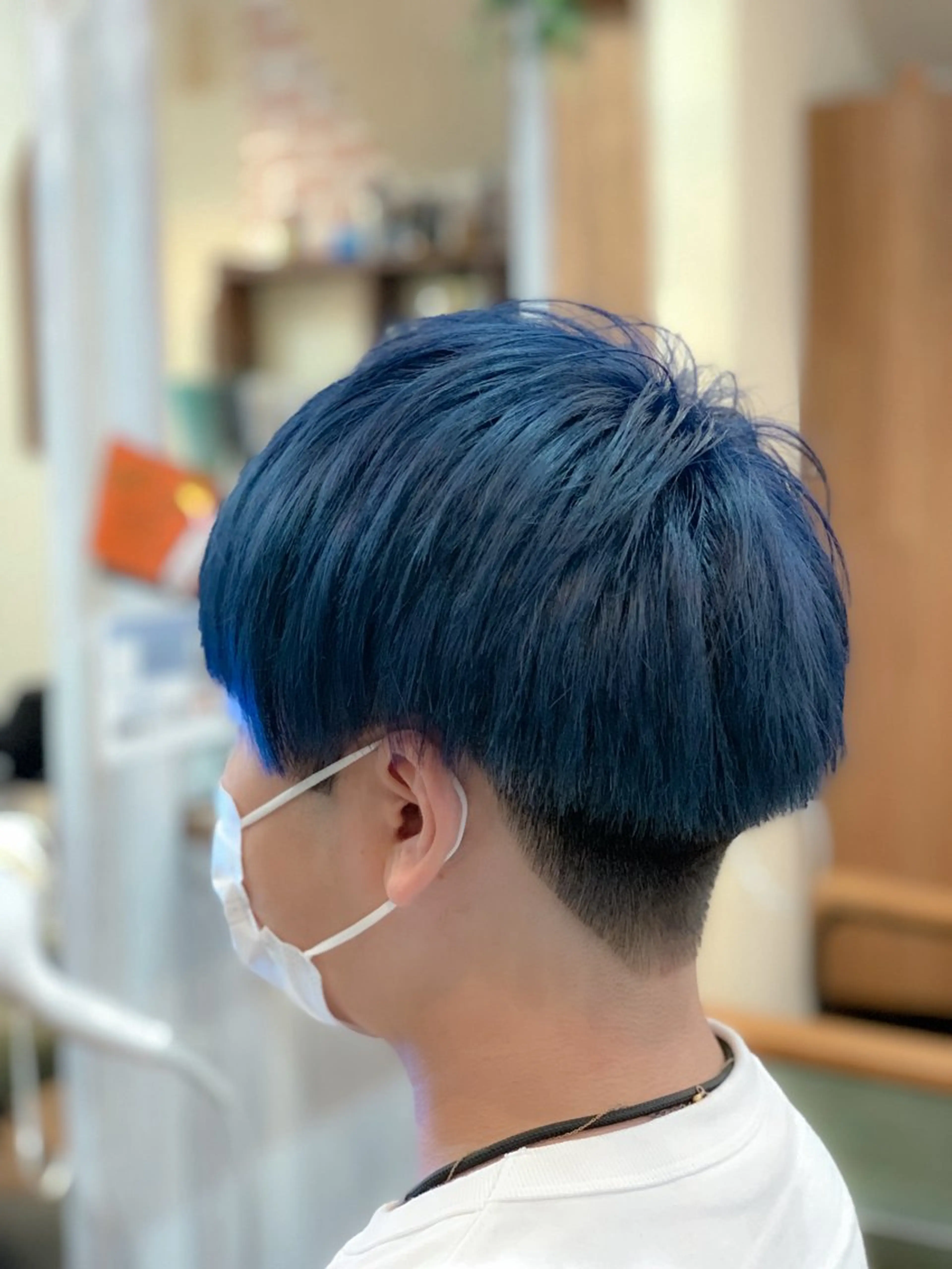 ショート カラー ブルーカラー ネイビーカラー affect 上大岡所属・《ブリーチカラー / 縮毛矯正》坂本爽のヘアスタイル