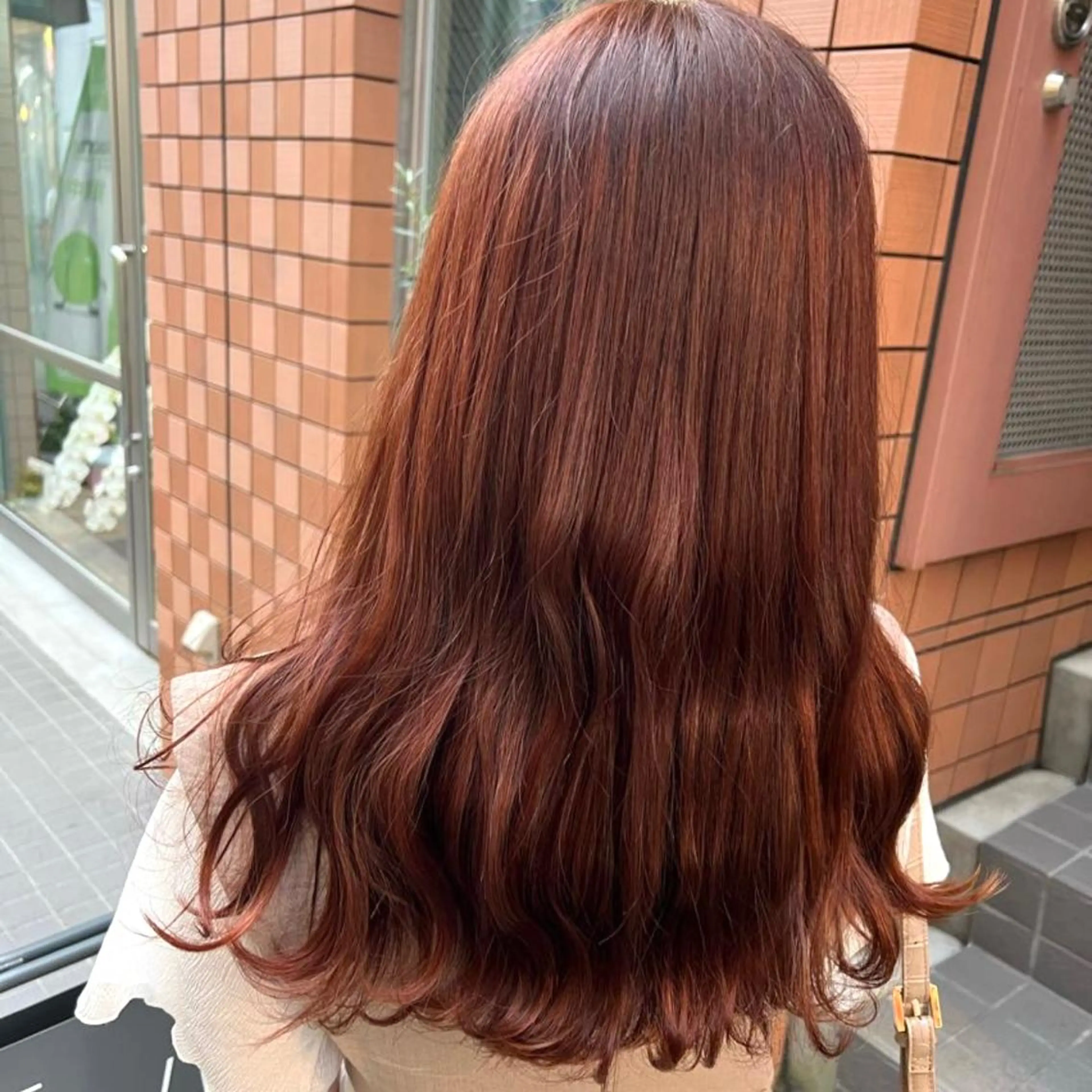 ロング カラー ブリーチ ブリーチなしカラー オレンジ blau hair and care所属・blau🌸 misatoのヘアスタイル