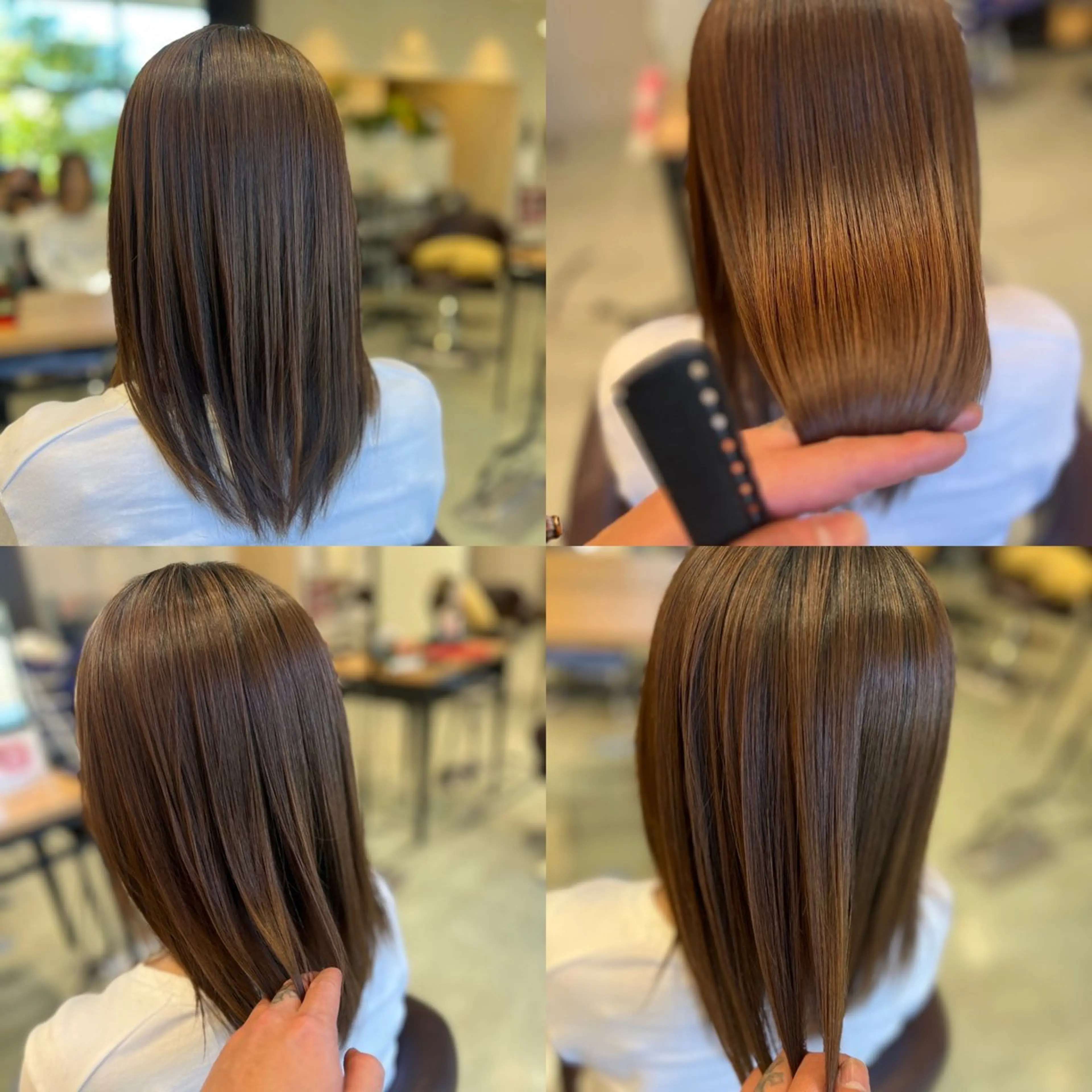 ミディアム パーマ Aile所属・酸性ストレート／カラ ー/山下高明のヘアスタイル