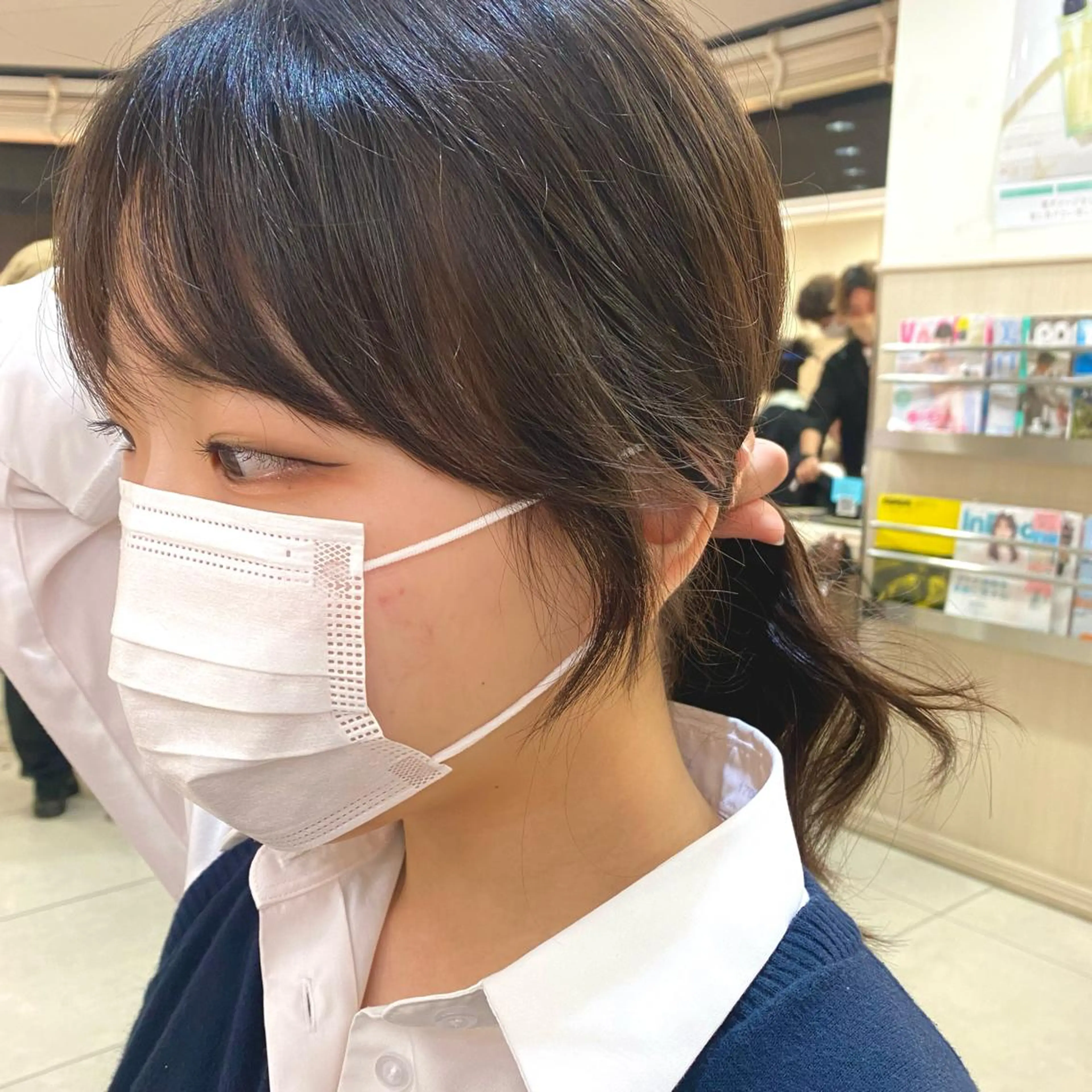 セミロング カット 横浜パーマアレンジ 🌼スズキ　リョウカのヘアスタイル