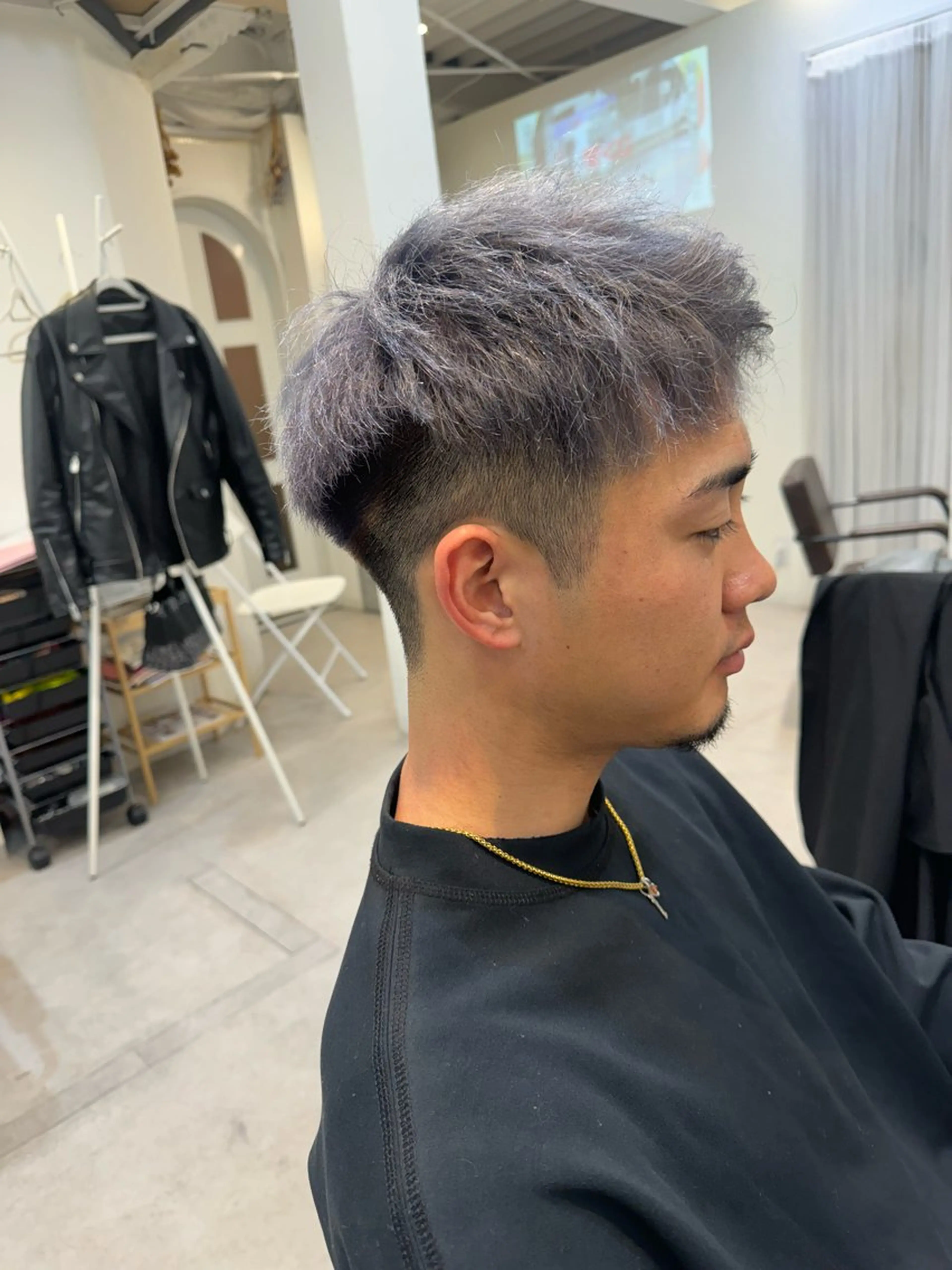 ショート パーマ メンズ メンズブリーチ ヘアカラー トリートメント Dxxxx III所属・女性目線の大人 メンズ*Ayakaのヘアスタイル