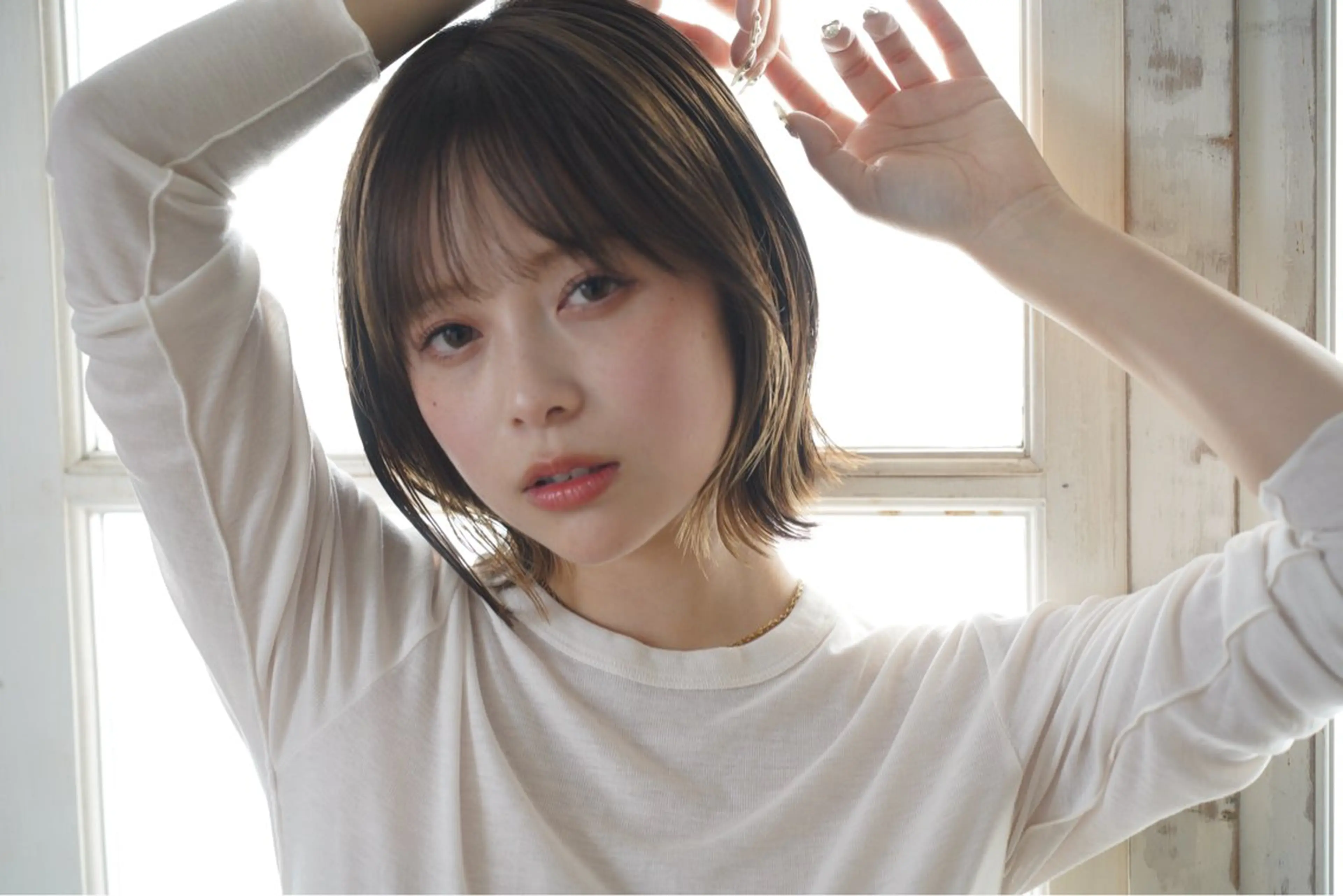 ミディアム カラー インナーカラー ヘアカラー 守屋 颯太のヘアスタイル