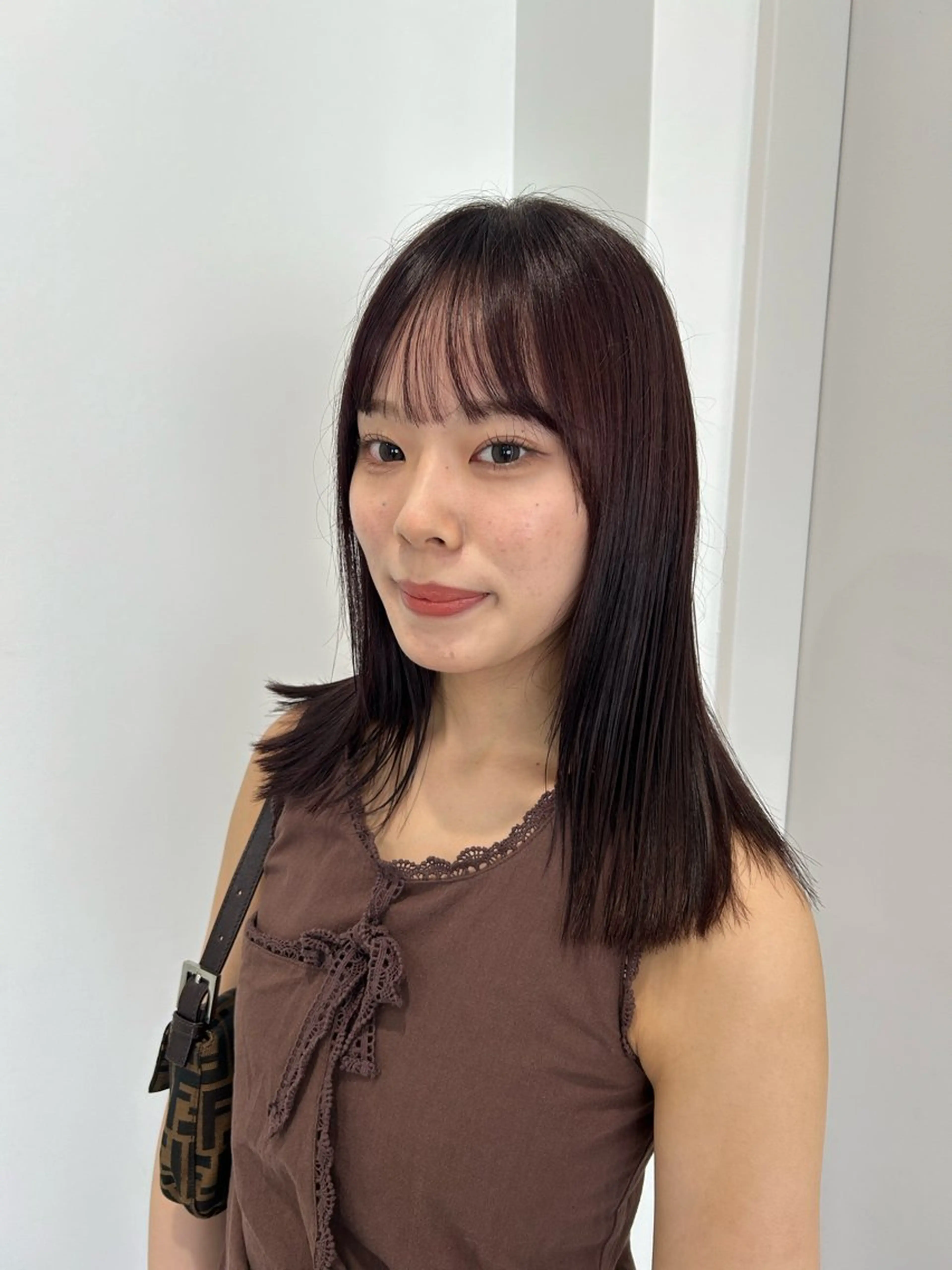 セミロング カラー 愛結 暖色カラー🎀🩰のヘアスタイル